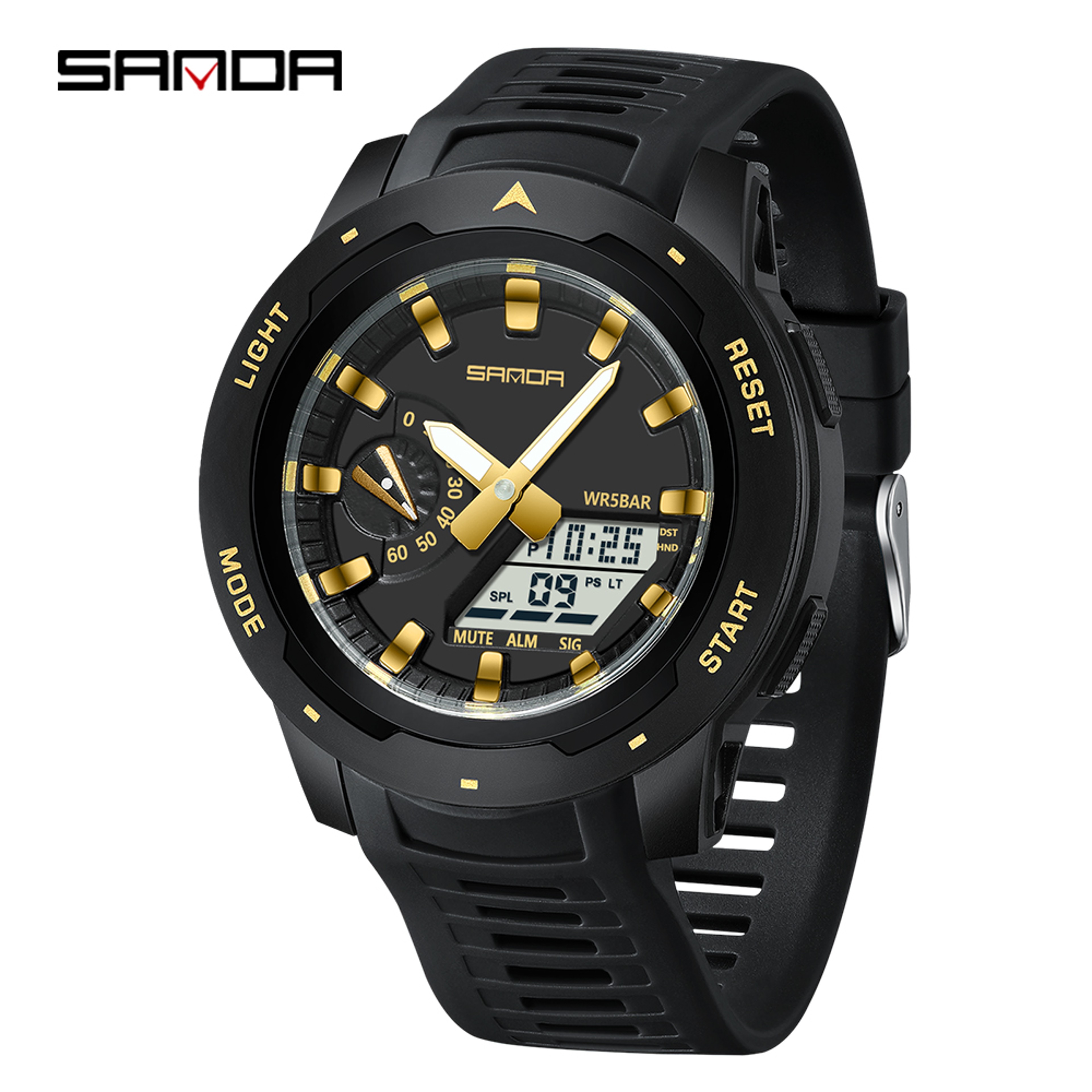 Mens Digital Sport Wristwatch Waterproof Shockproof Chronograph With Luminous Display 11