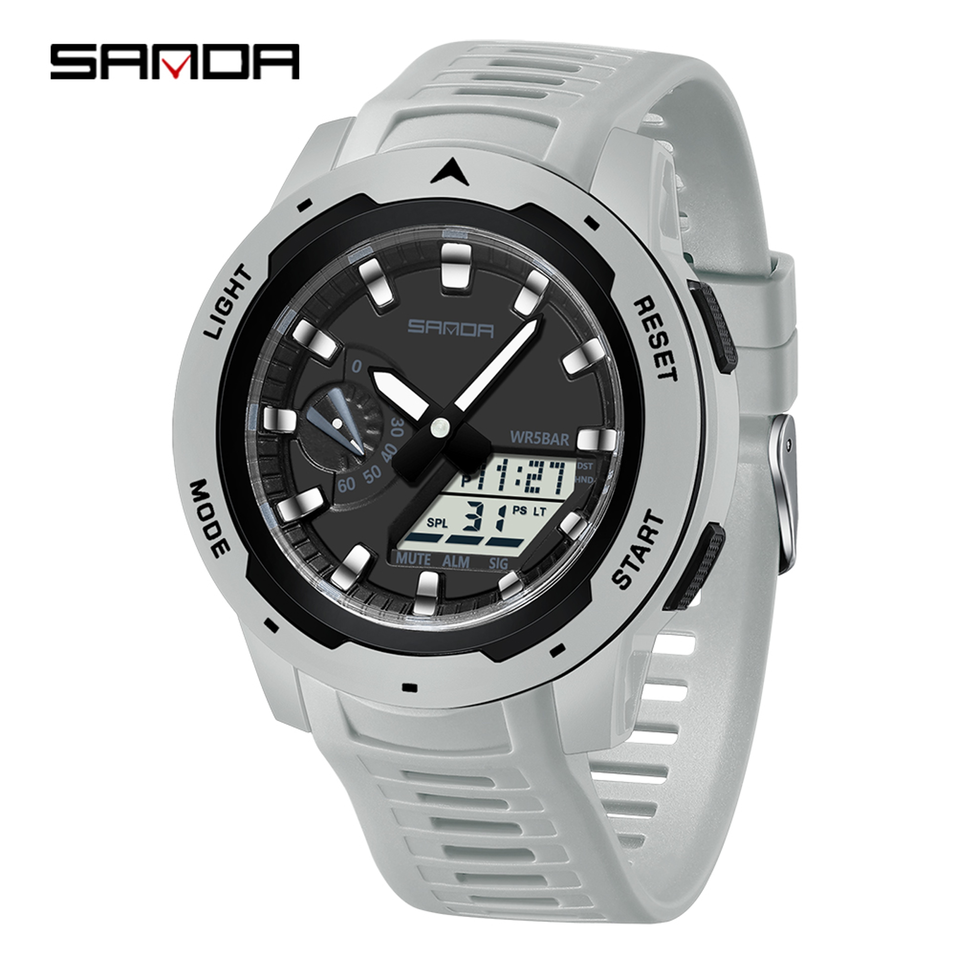 Mens Digital Sport Wristwatch Waterproof Shockproof Chronograph With Luminous Display 12