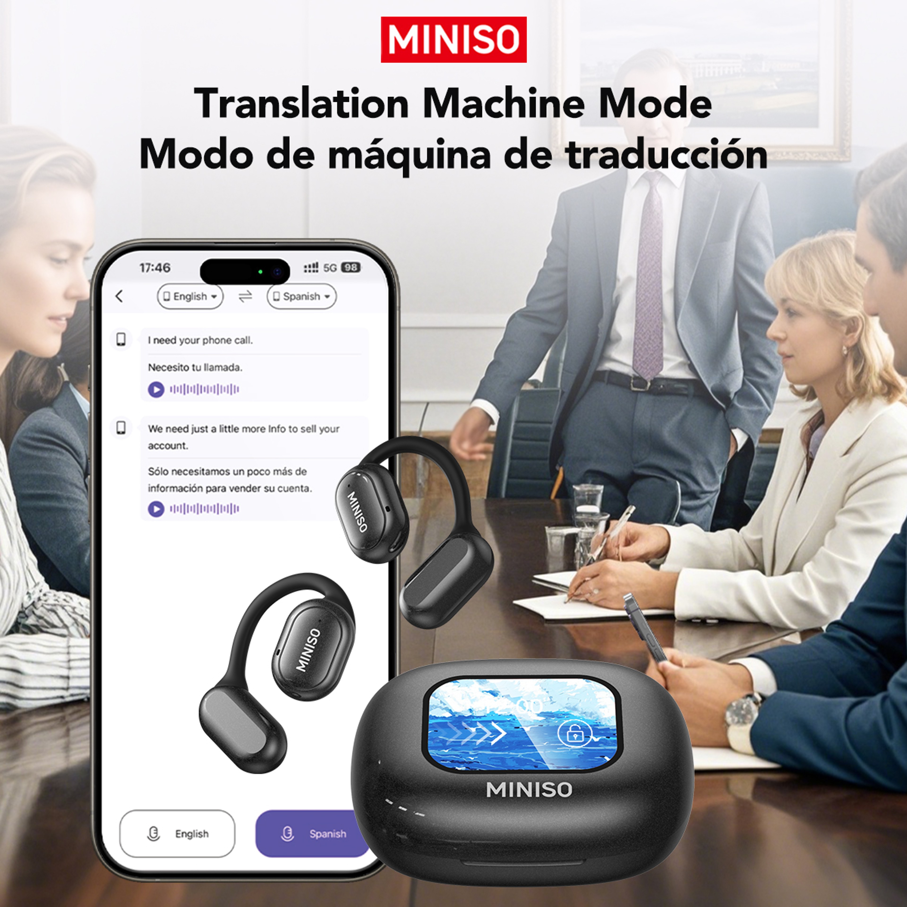Real Time Translation Earbuds Wireless Bluetooth Headset 3
