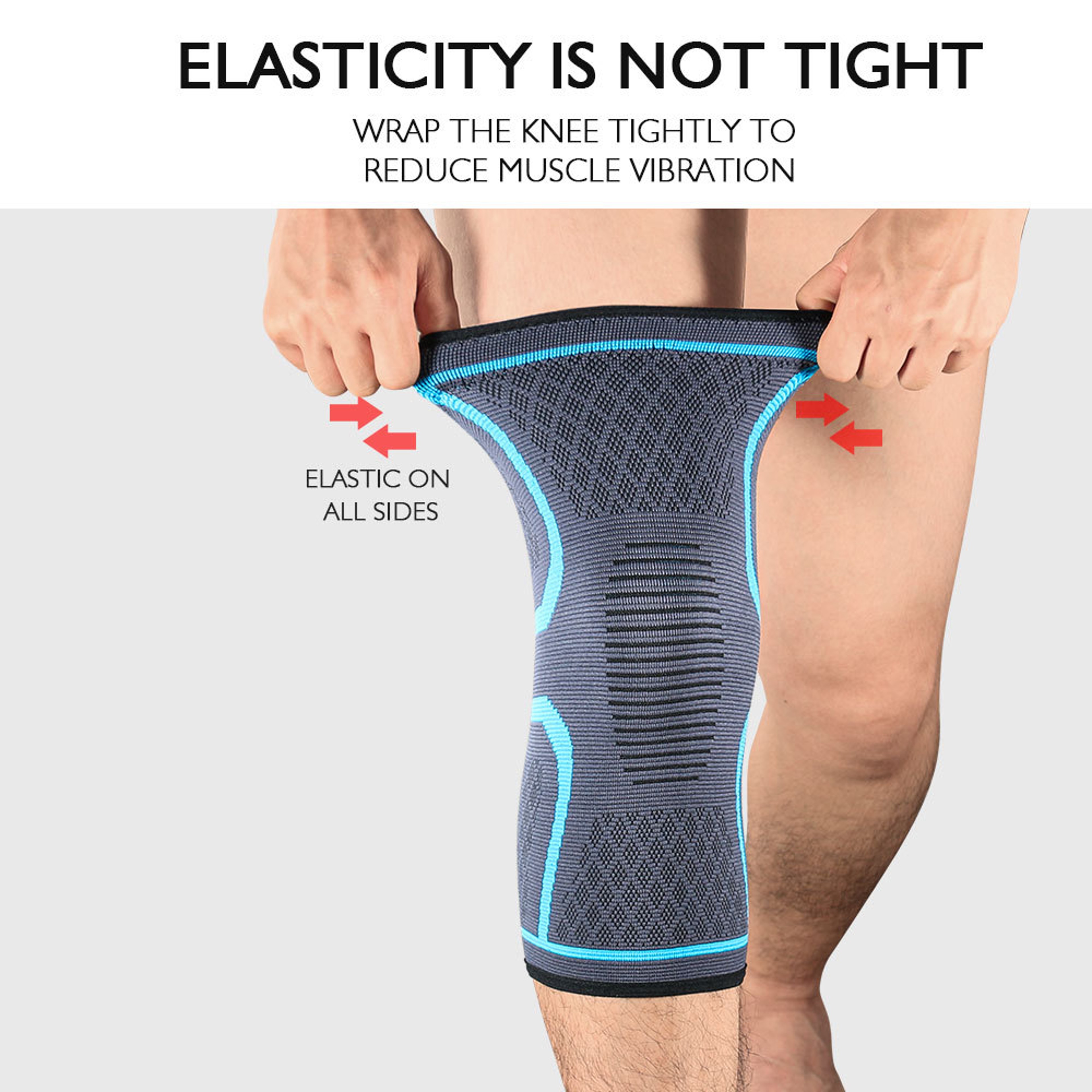 Elastic Compression Knee Support Sleeve For Running Basketball Cycling And Fitness 4