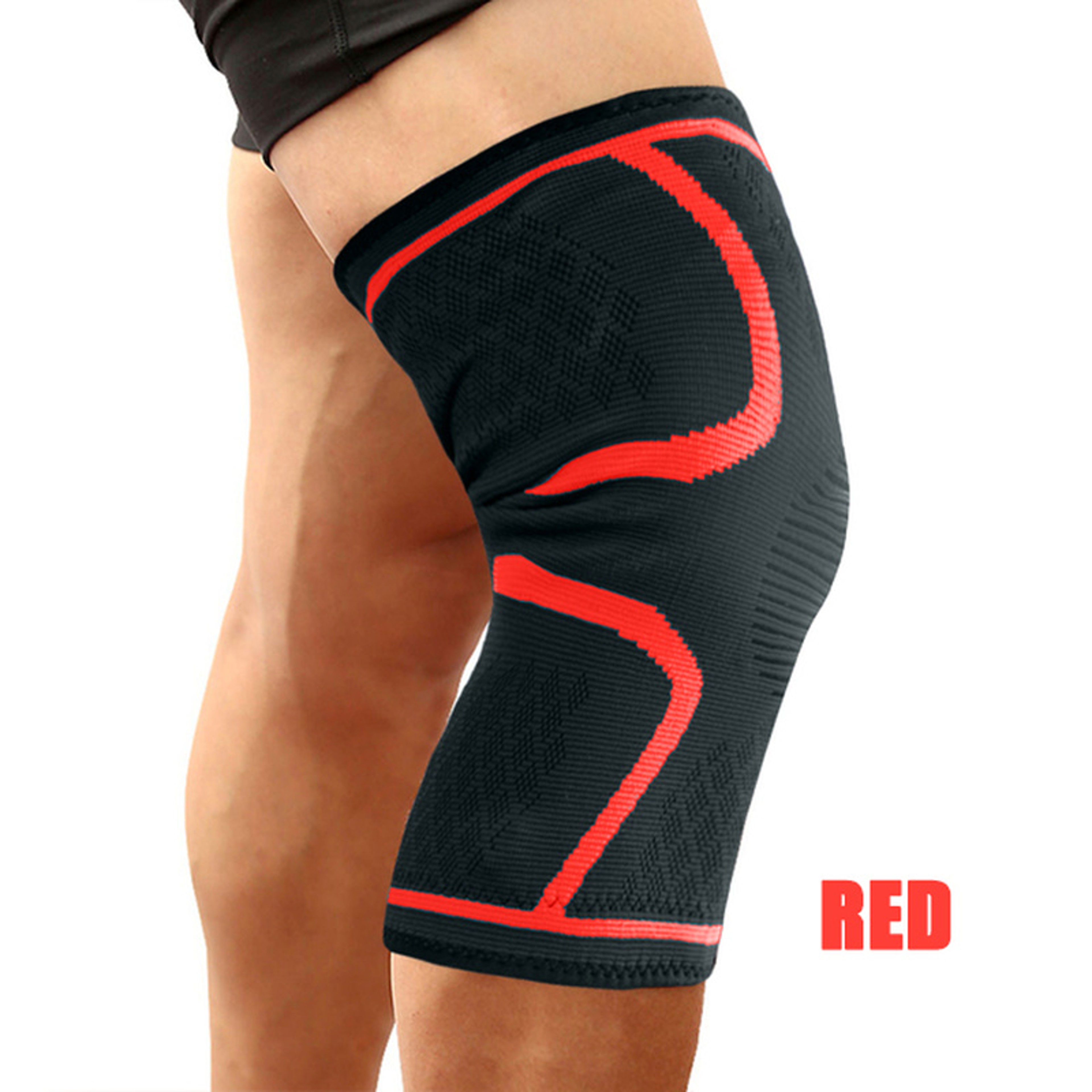 Elastic Compression Knee Support Sleeve For Running Basketball Cycling And Fitness 9
