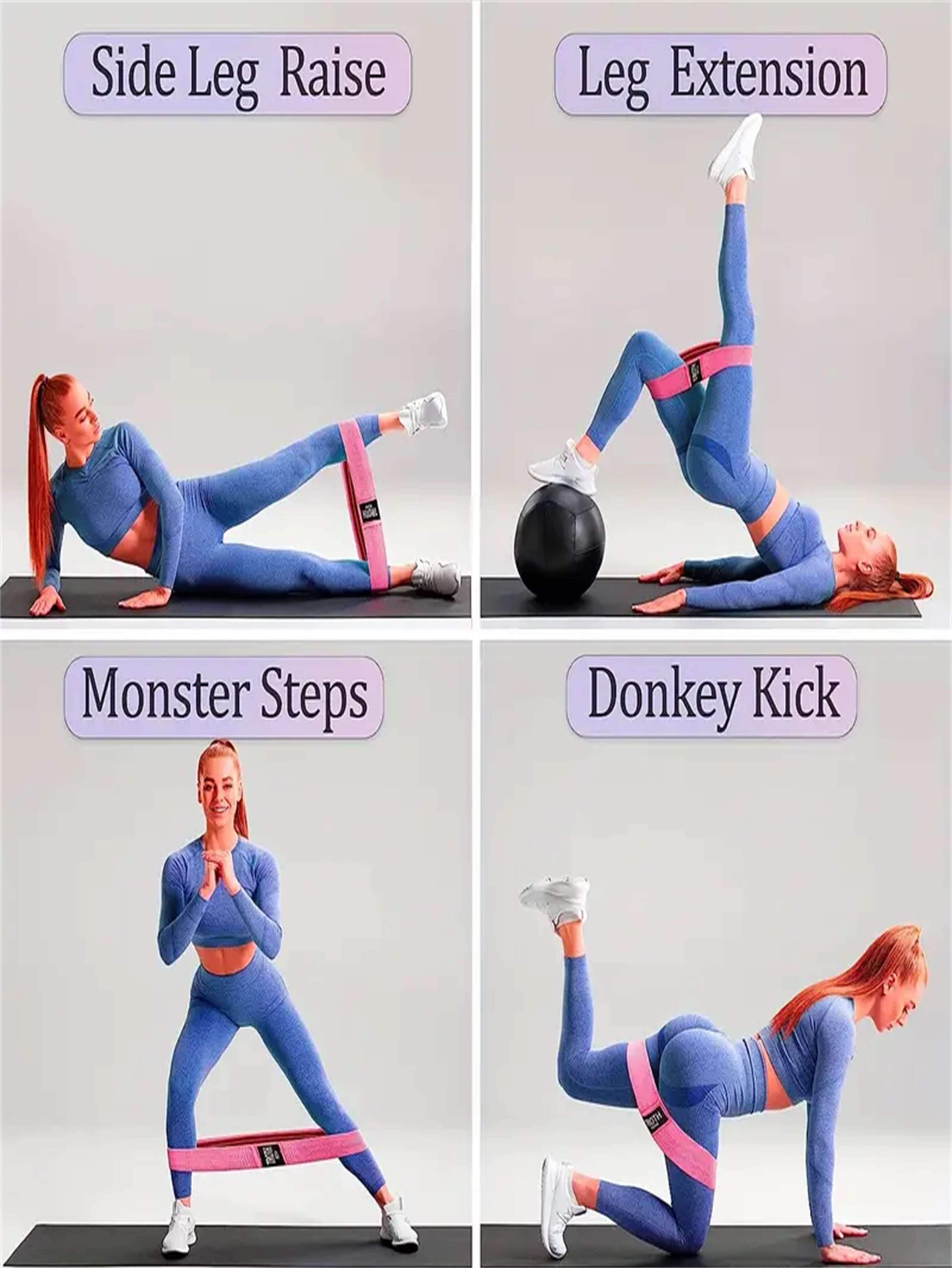 Pilates Resistance Bands For Glute Leg Strength Training And Home Workouts 2