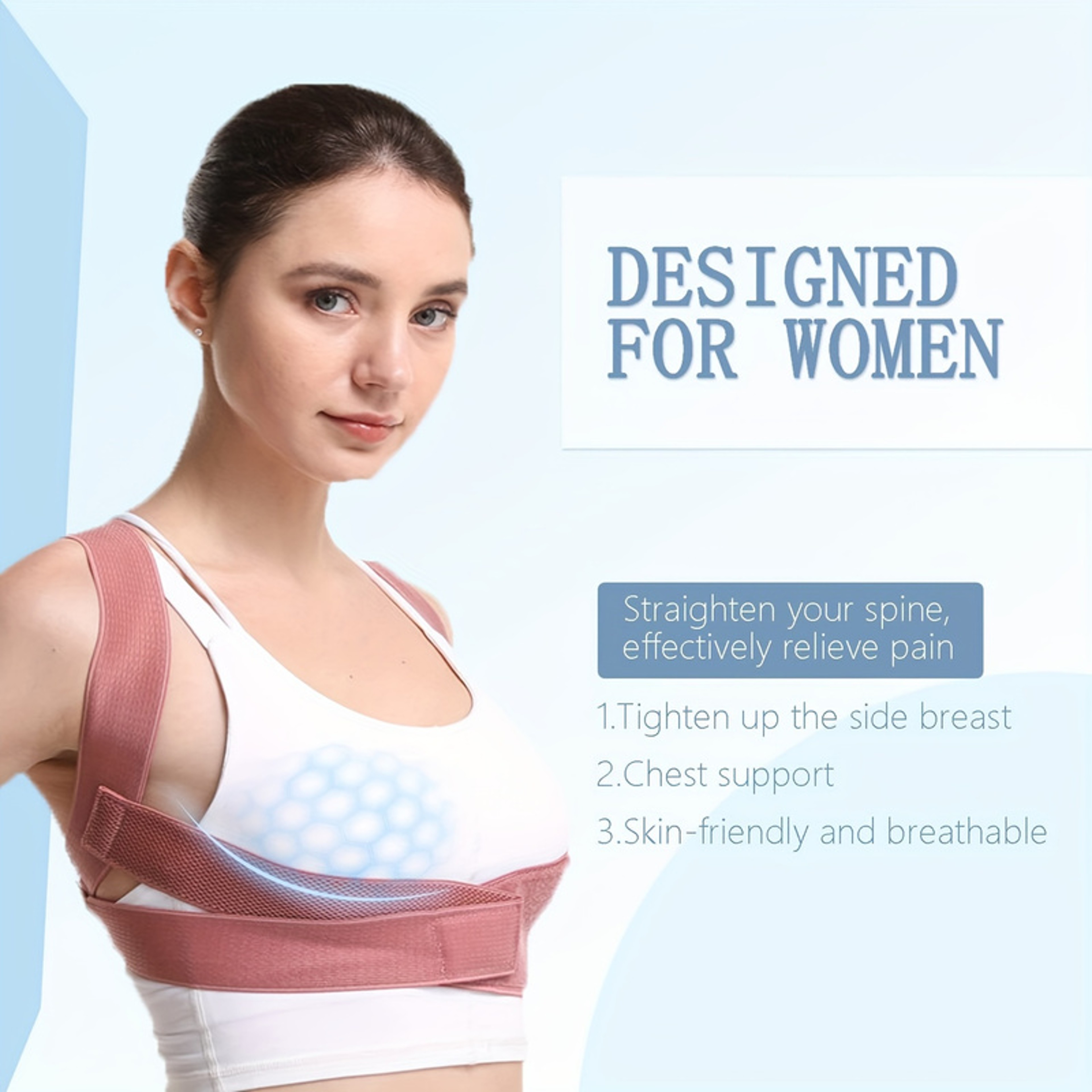 Adjustable Invisible Posture Corrector Back Brace For Upper Back And Shoulder Support 3