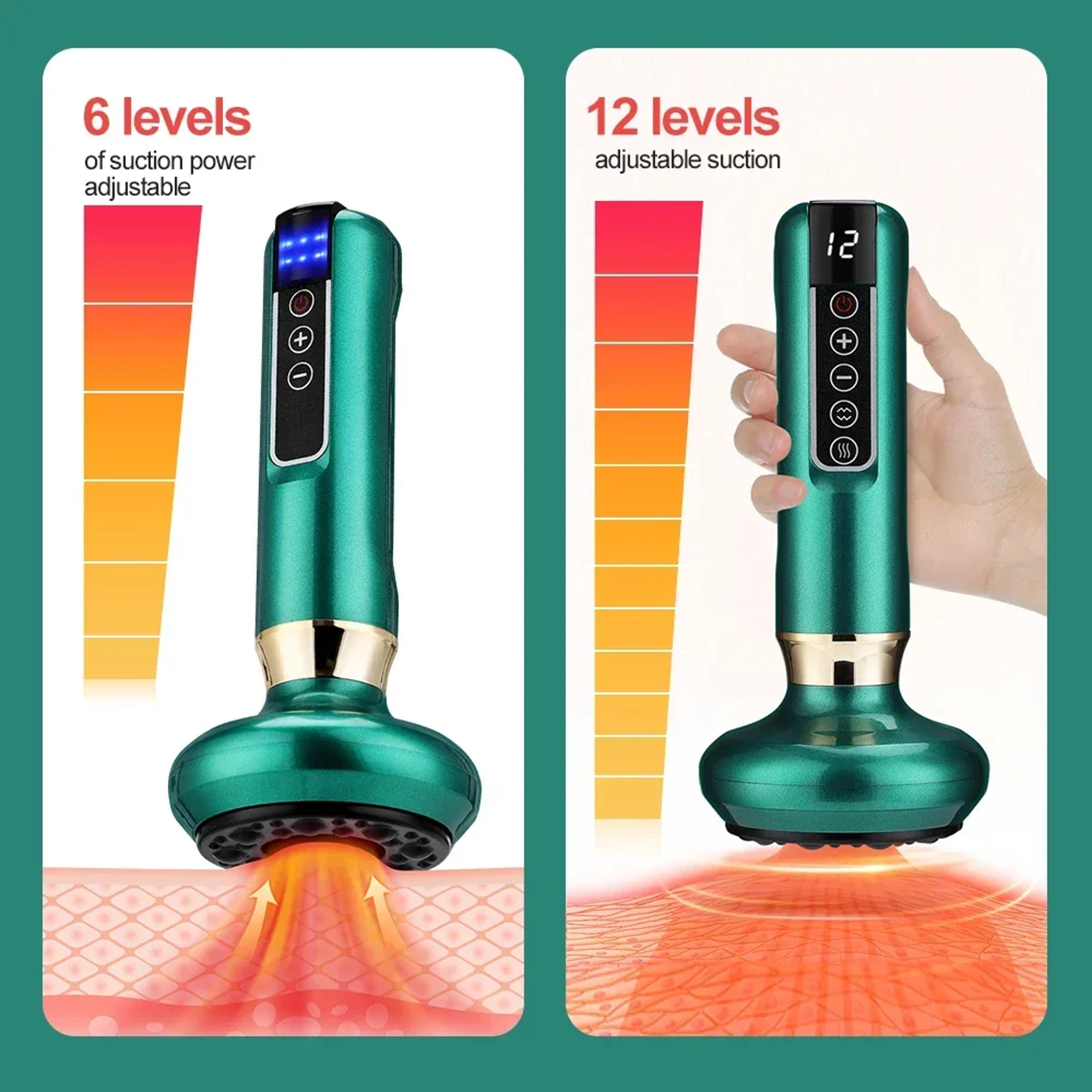 Electric Gua Sha Vacuum Cupping Massager with Infrared Heat for Full Body Relaxation – view 4