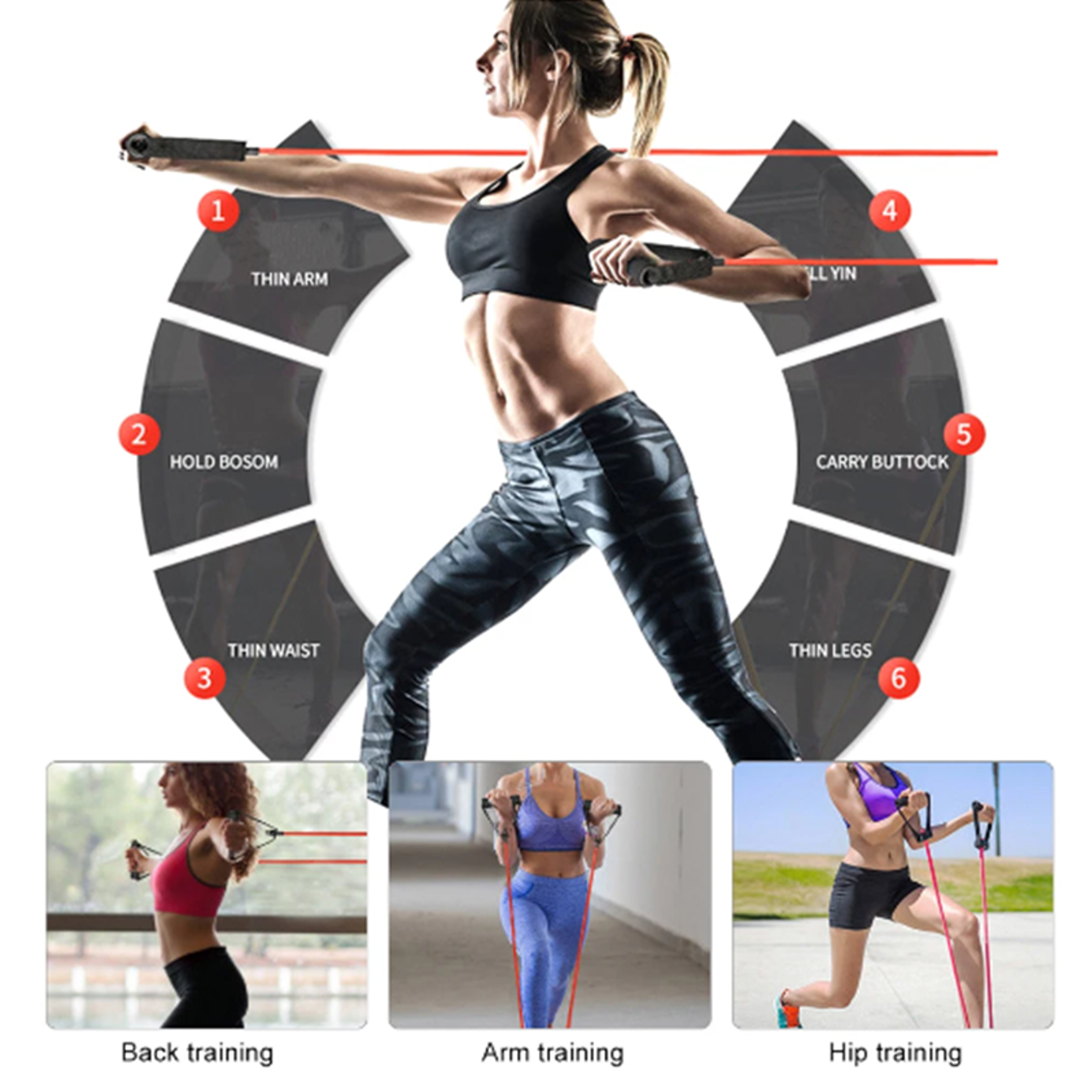 Resistance Bands With Handles For Full Body Strength Training And Home Workouts 5