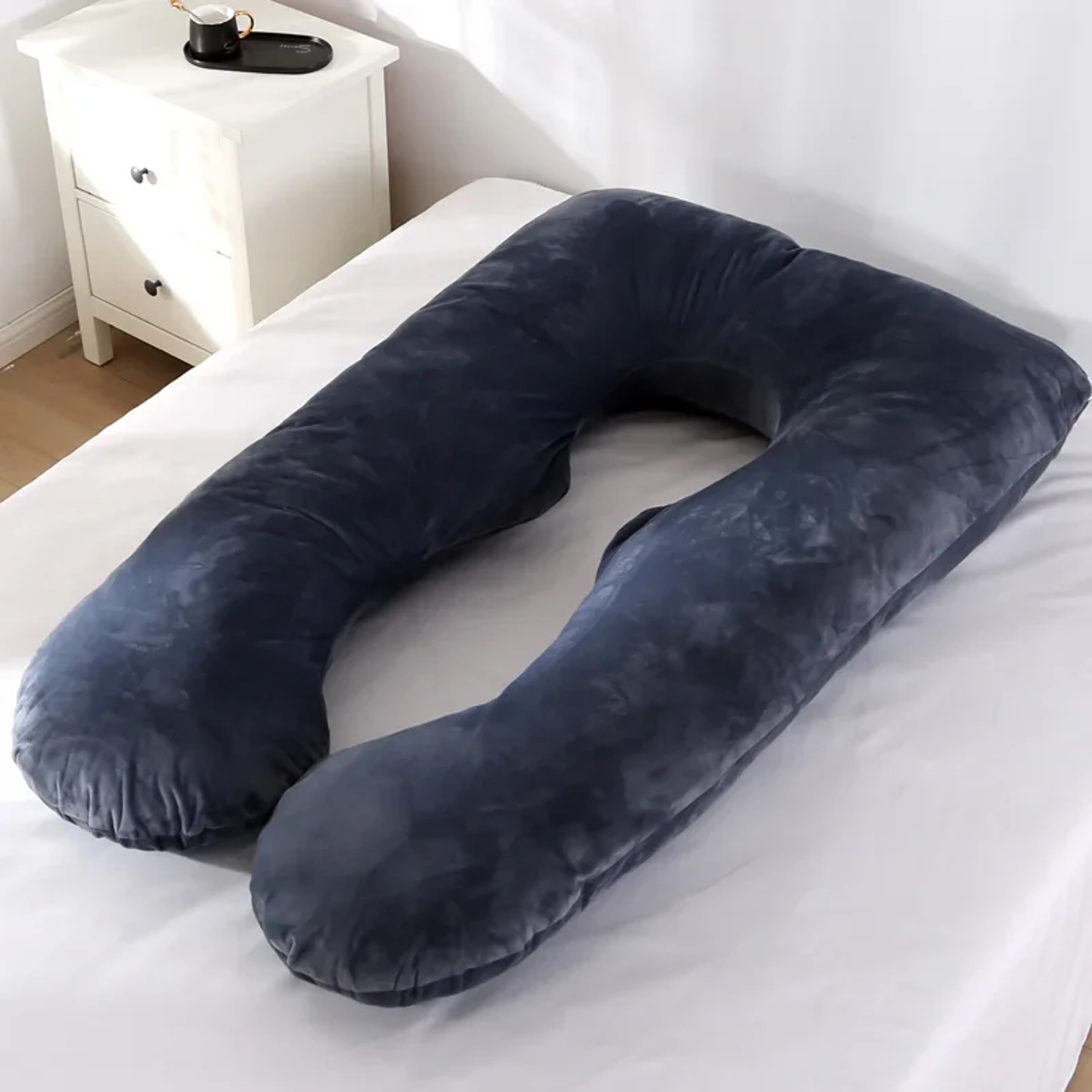 Soft Fleece U Shaped Pregnancy Pillow Full Body Maternity Support Cushion 7