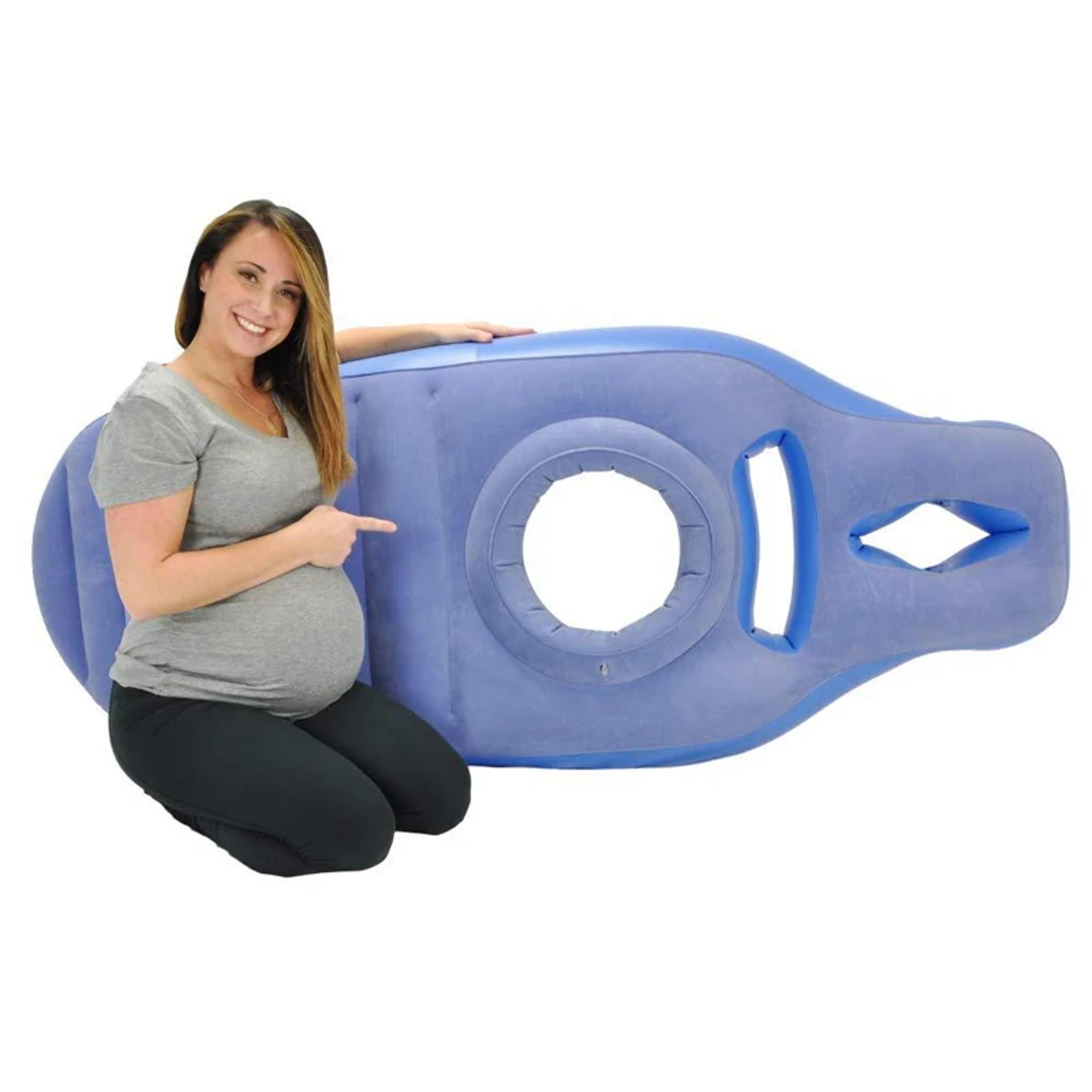Inflatable Pregnancy Pillow Maternity Body Mattress with Belly Support for Rest Yoga and Sleep – view 5