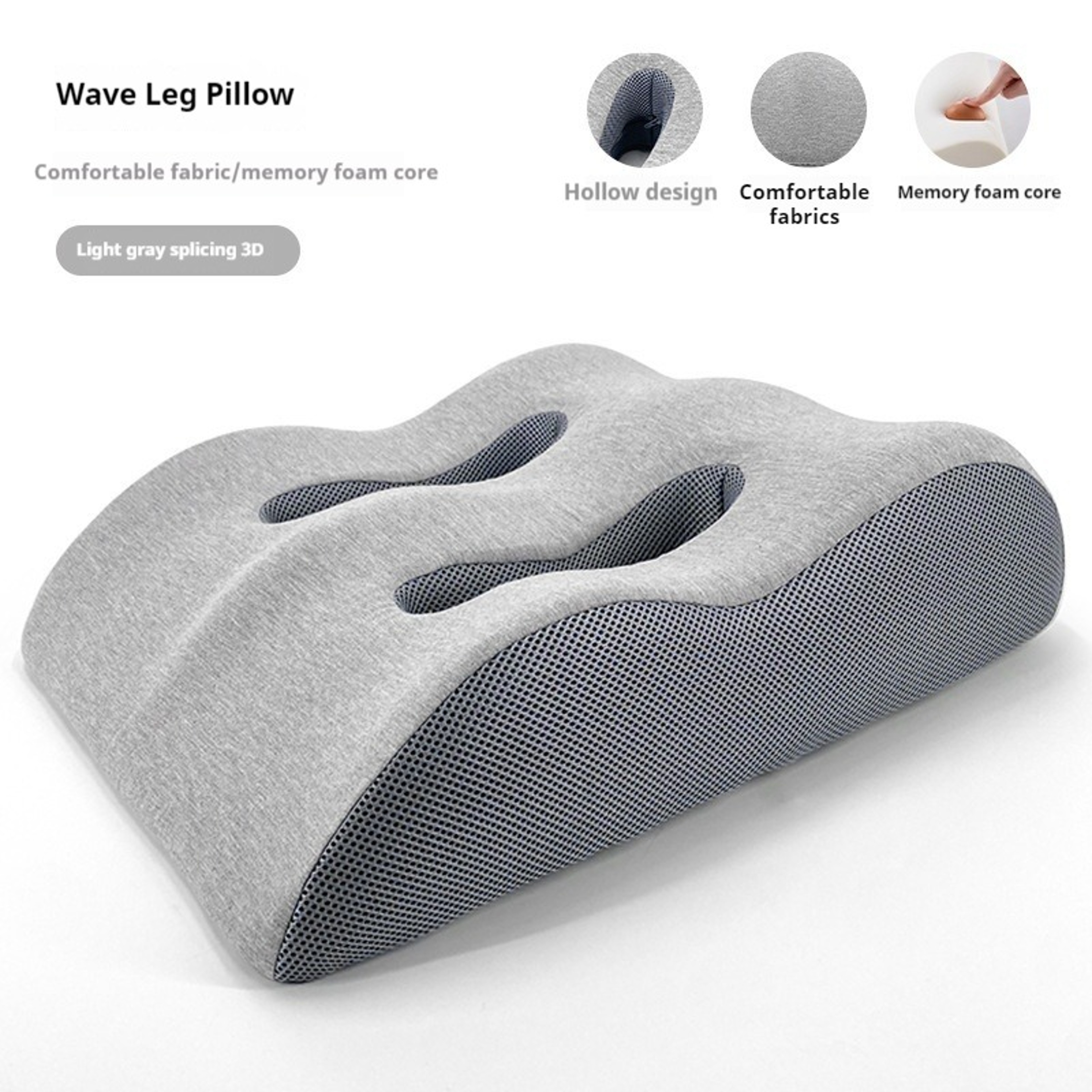 Ergonomic Memory Foam Leg Elevation Pillow for Foot Support and Rest – view 9