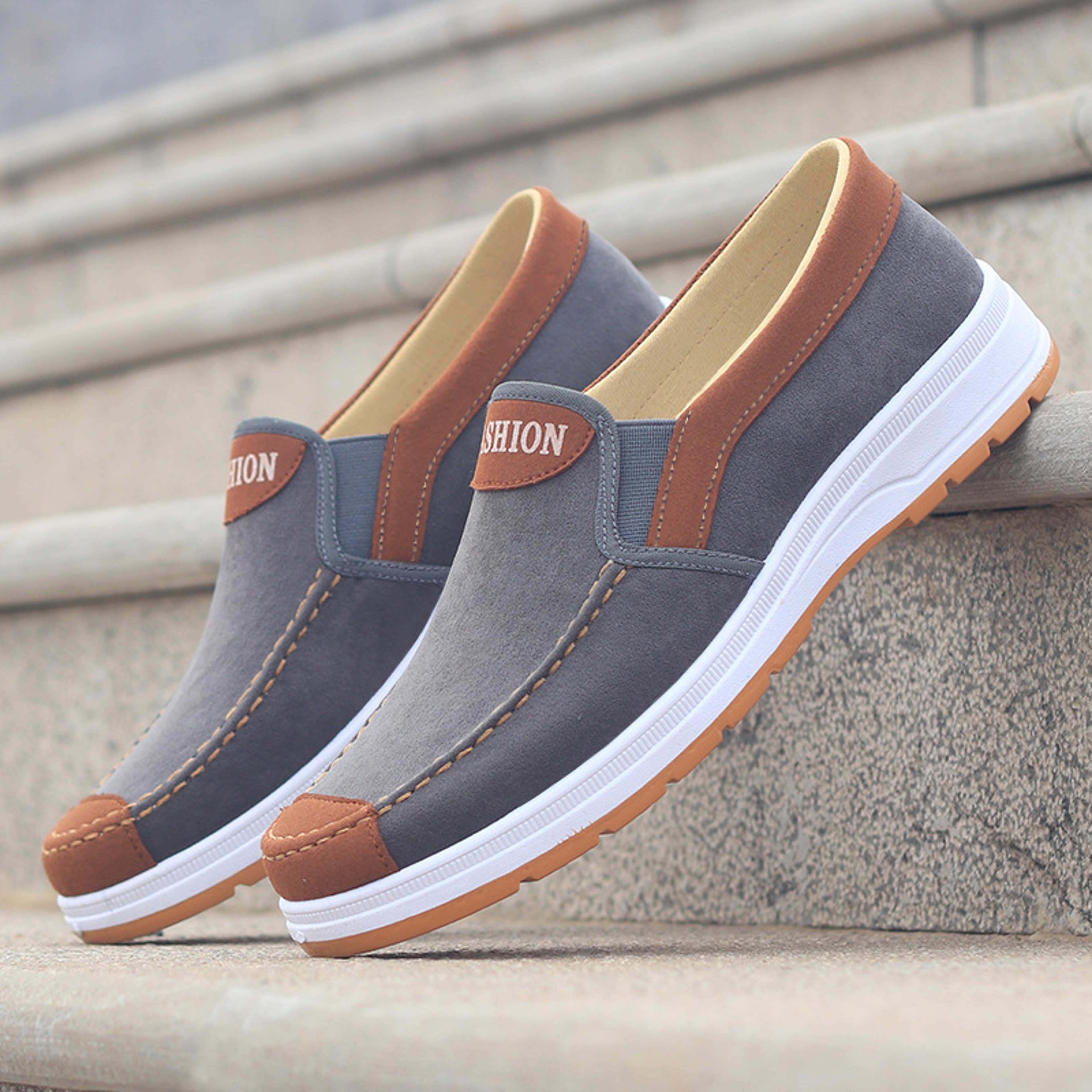 Men Lightweight Canvas Walking Shoes Soft Casual Flat Shoes for Everyday Comfort – view 4