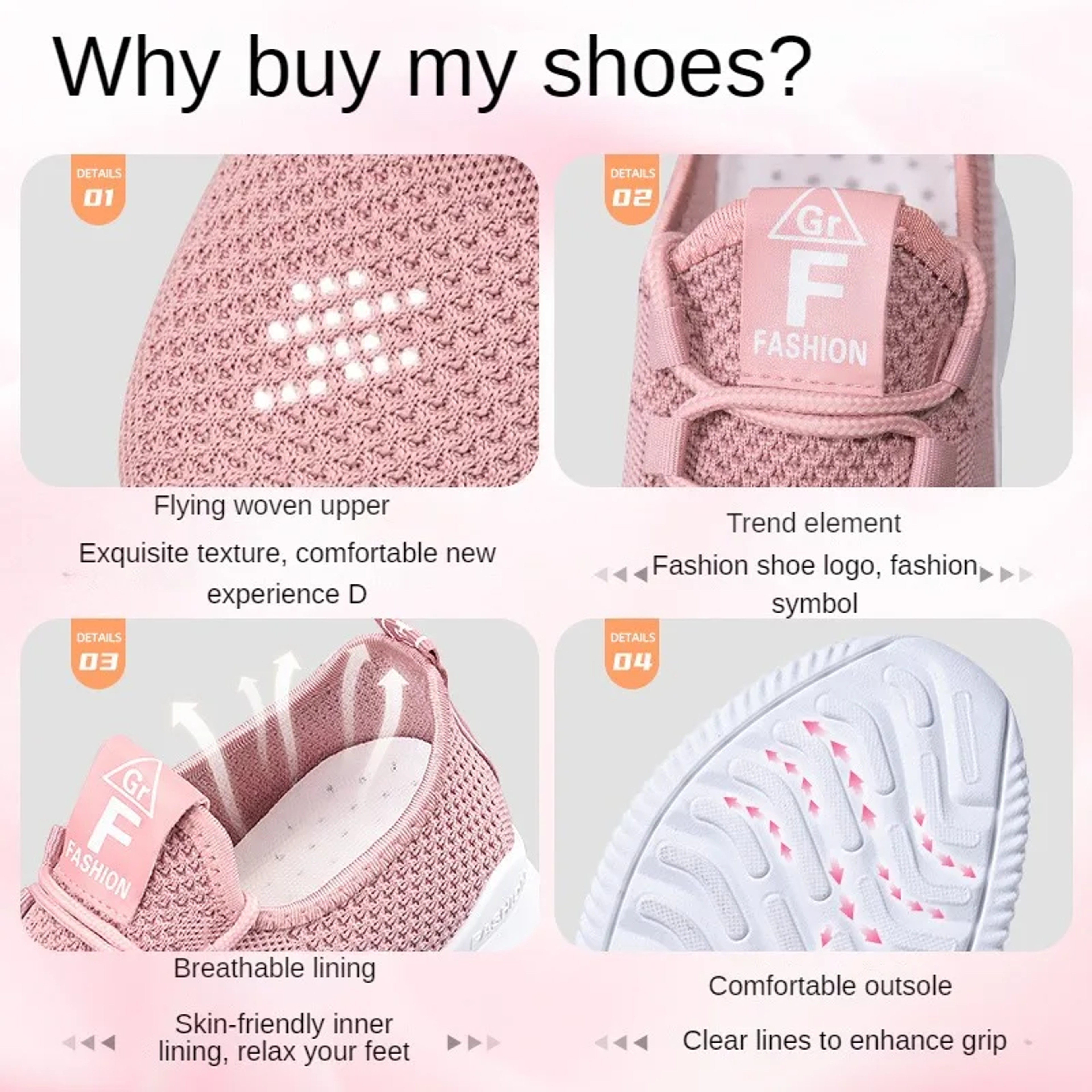 Breathable Walking Sneakers for Women Lightweight Mesh Casual Gym Shoes – view 4