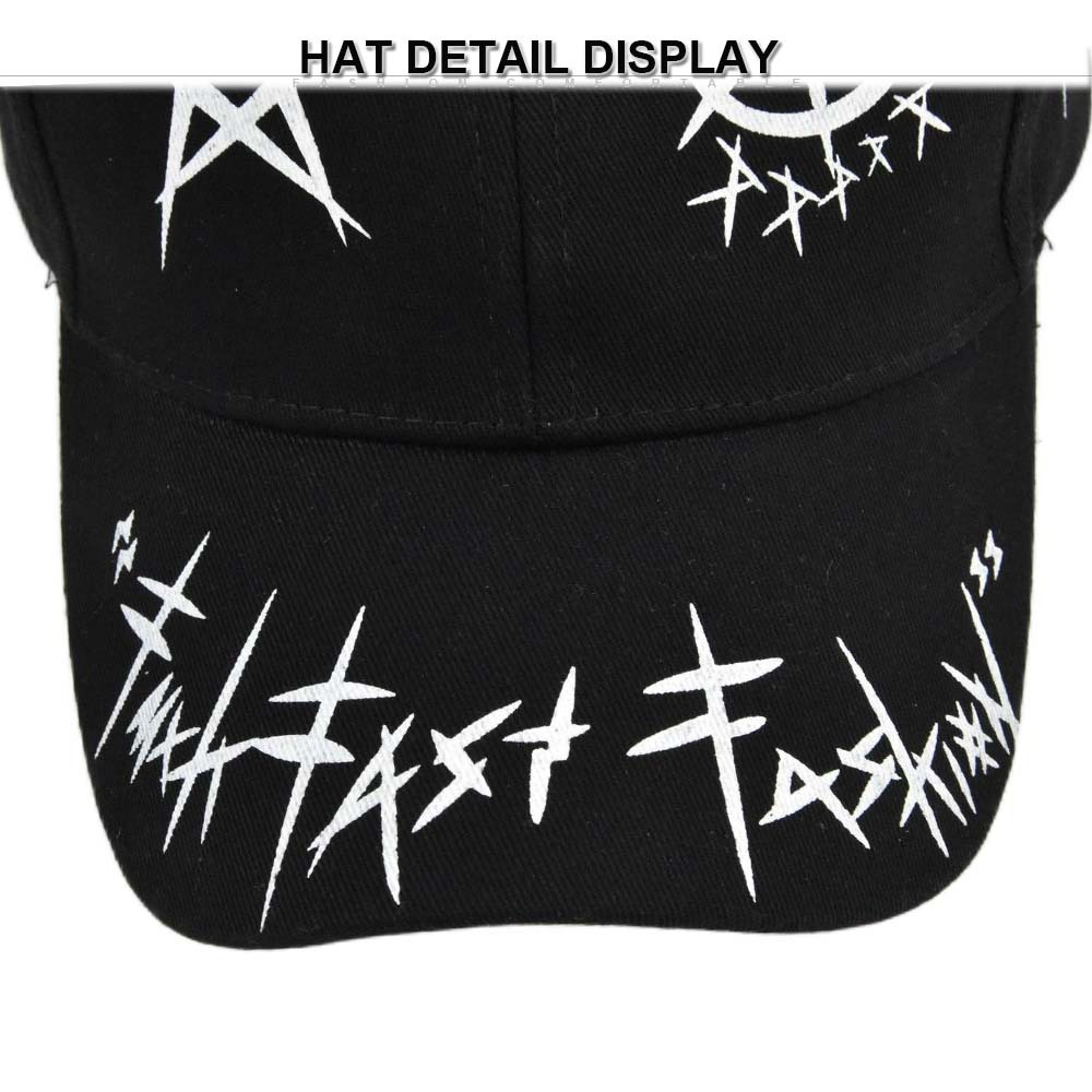 Graffiti Letter Baseball Cap Adjustable Cotton Snapback Hip Hop Dad Hat 5