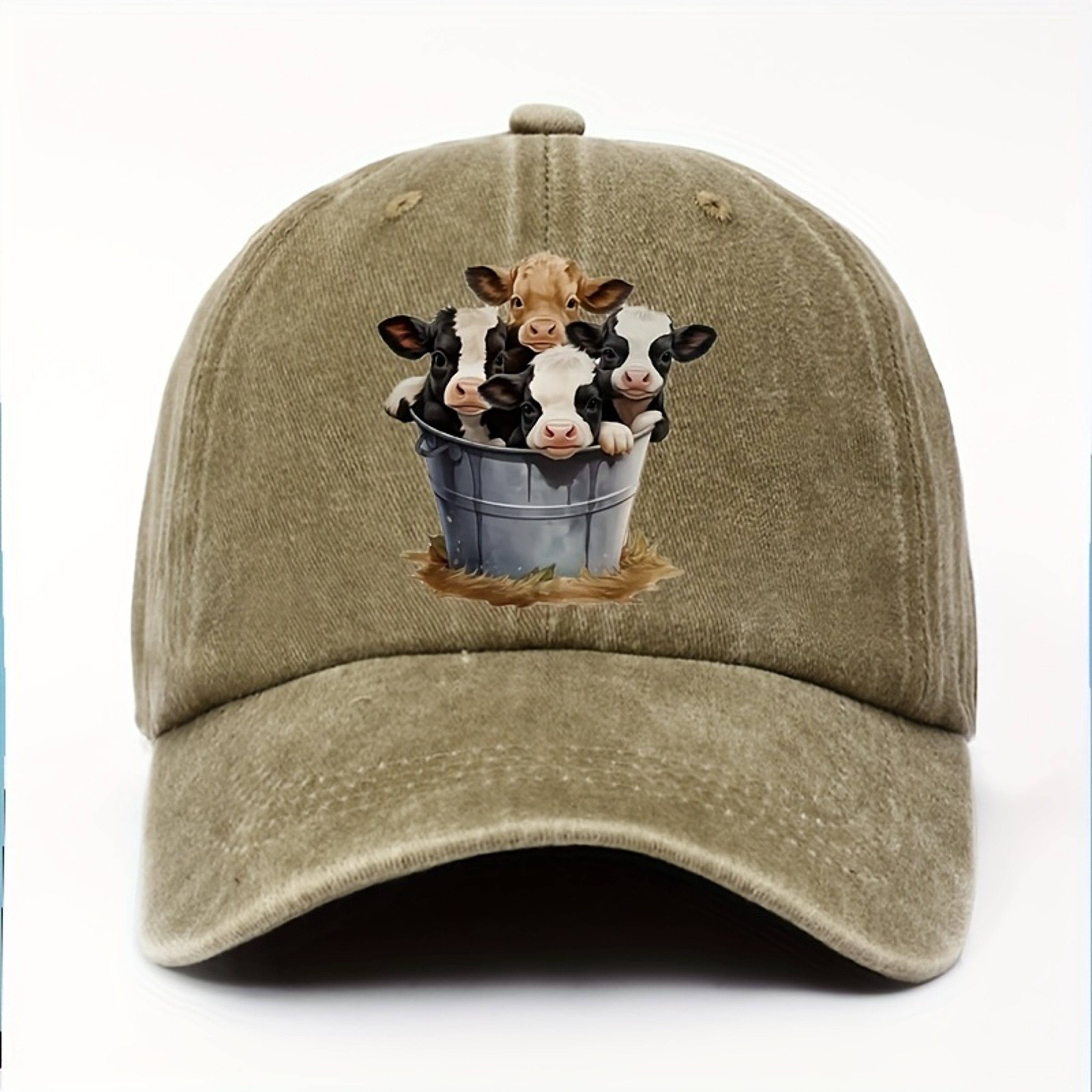 Cute Cow Print Baseball Cap Adjustable Unisex Sun Protection Hat – view 3