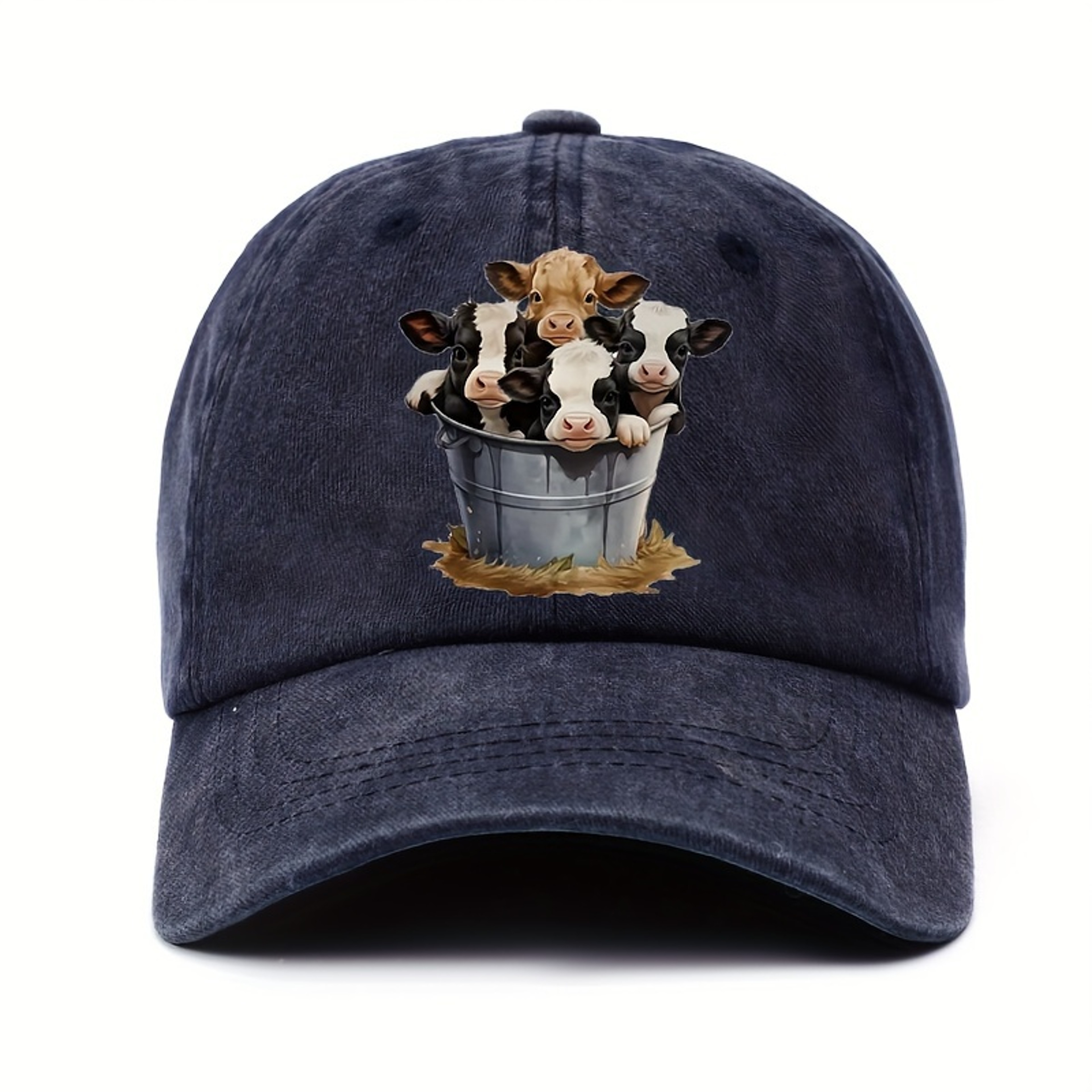 Cute Cow Print Baseball Cap Adjustable Unisex Sun Protection Hat – view 10