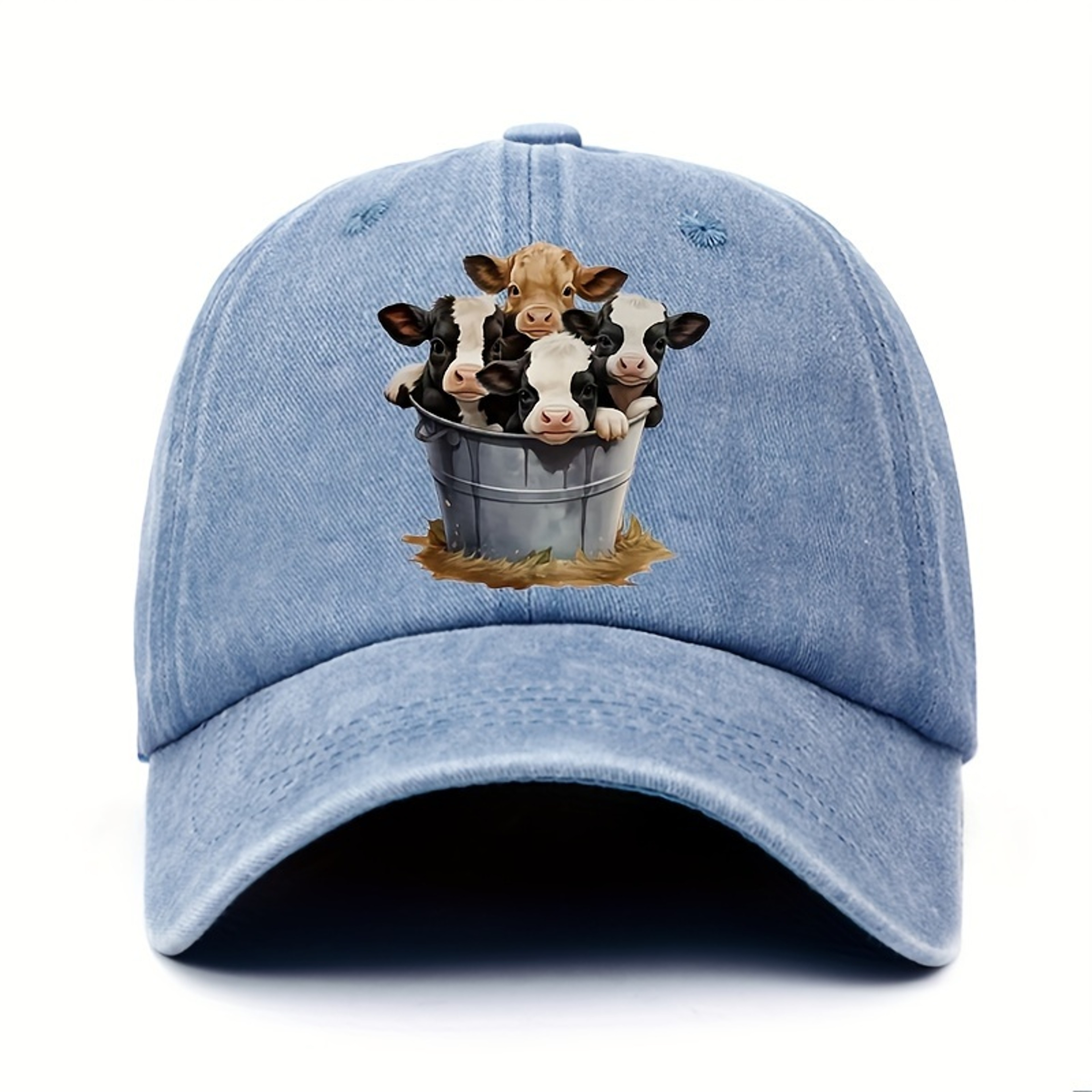 Cute Cow Print Baseball Cap Adjustable Unisex Sun Protection Hat – view 8
