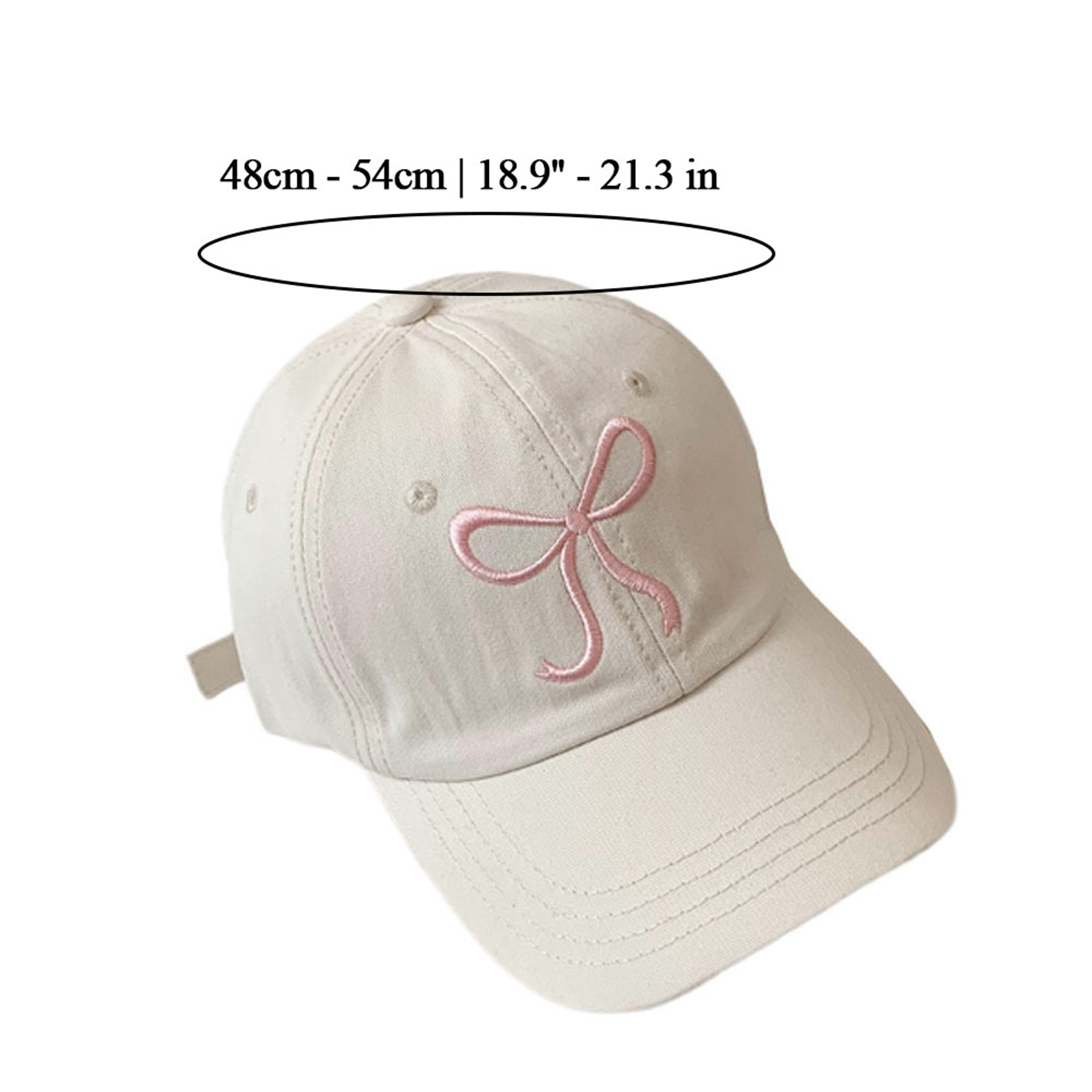 Kids Ponytail Baseball Cap Bow Embroidered Sun Hat for Outdoor Play – view 3