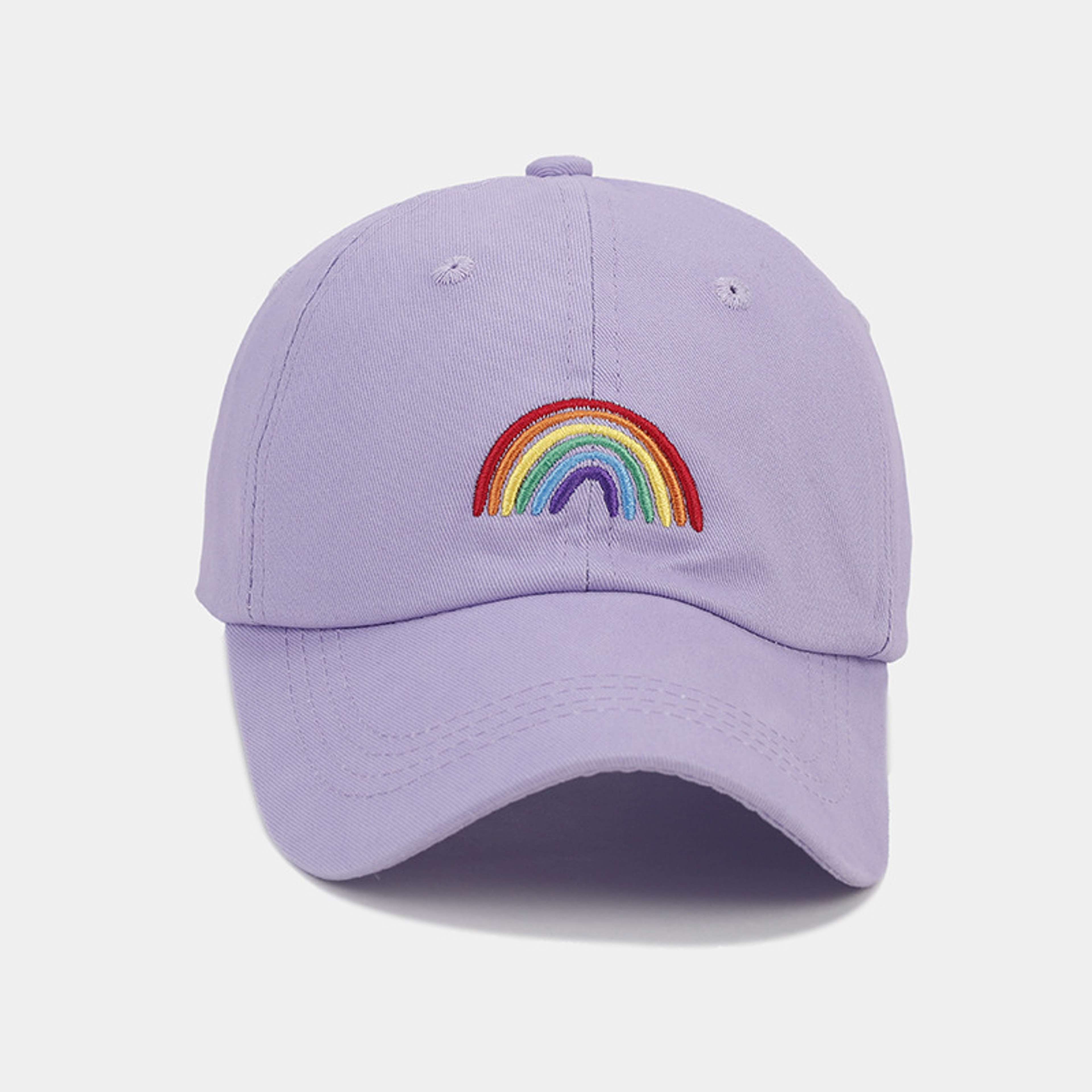 Rainbow Embroidered Baseball Cap Adjustable Unisex Sun Protection Travel Hat – view 7
