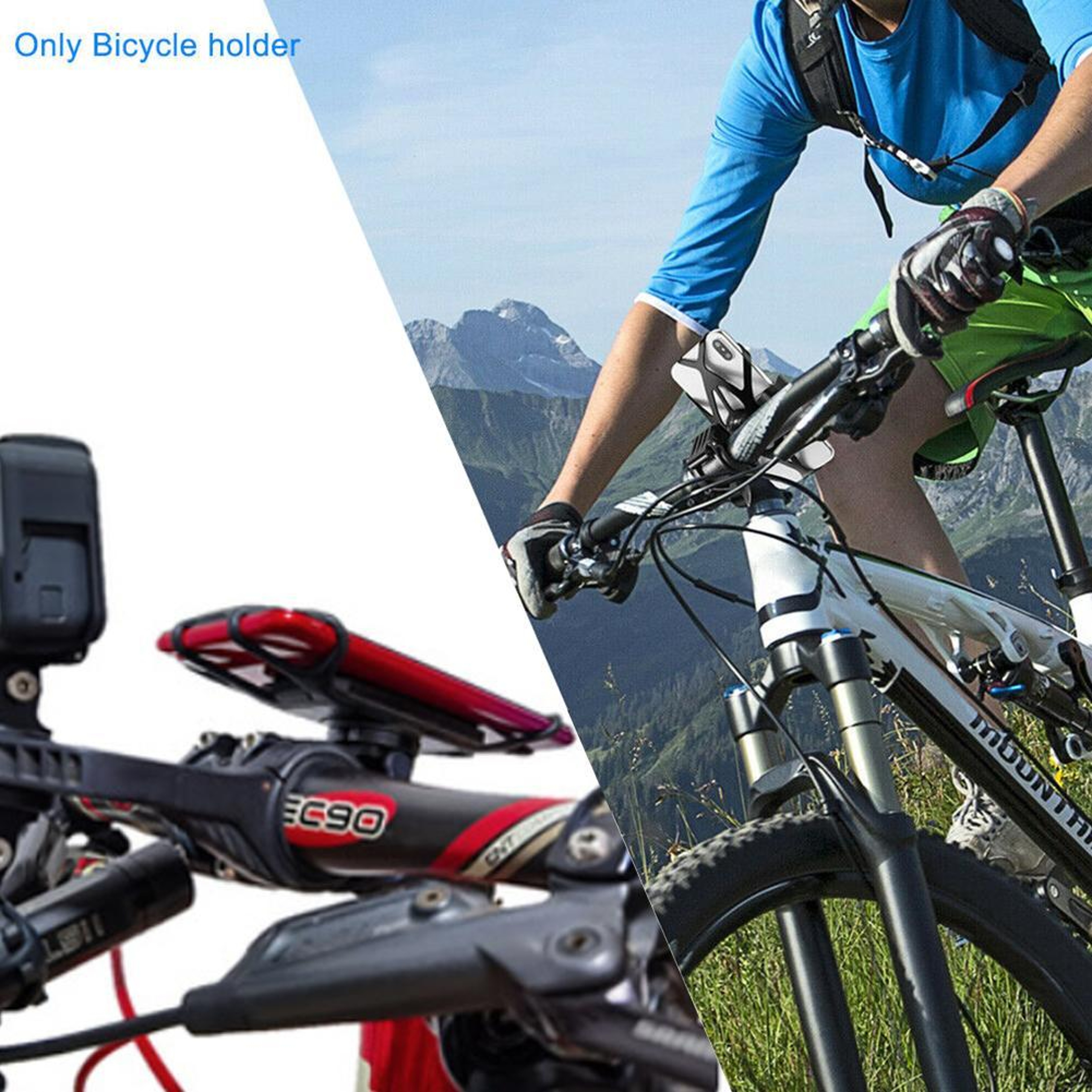 Universal Shockproof Bicycle Phone Holder Secure Silicone Grip Bike And Motorcycle Mount 3