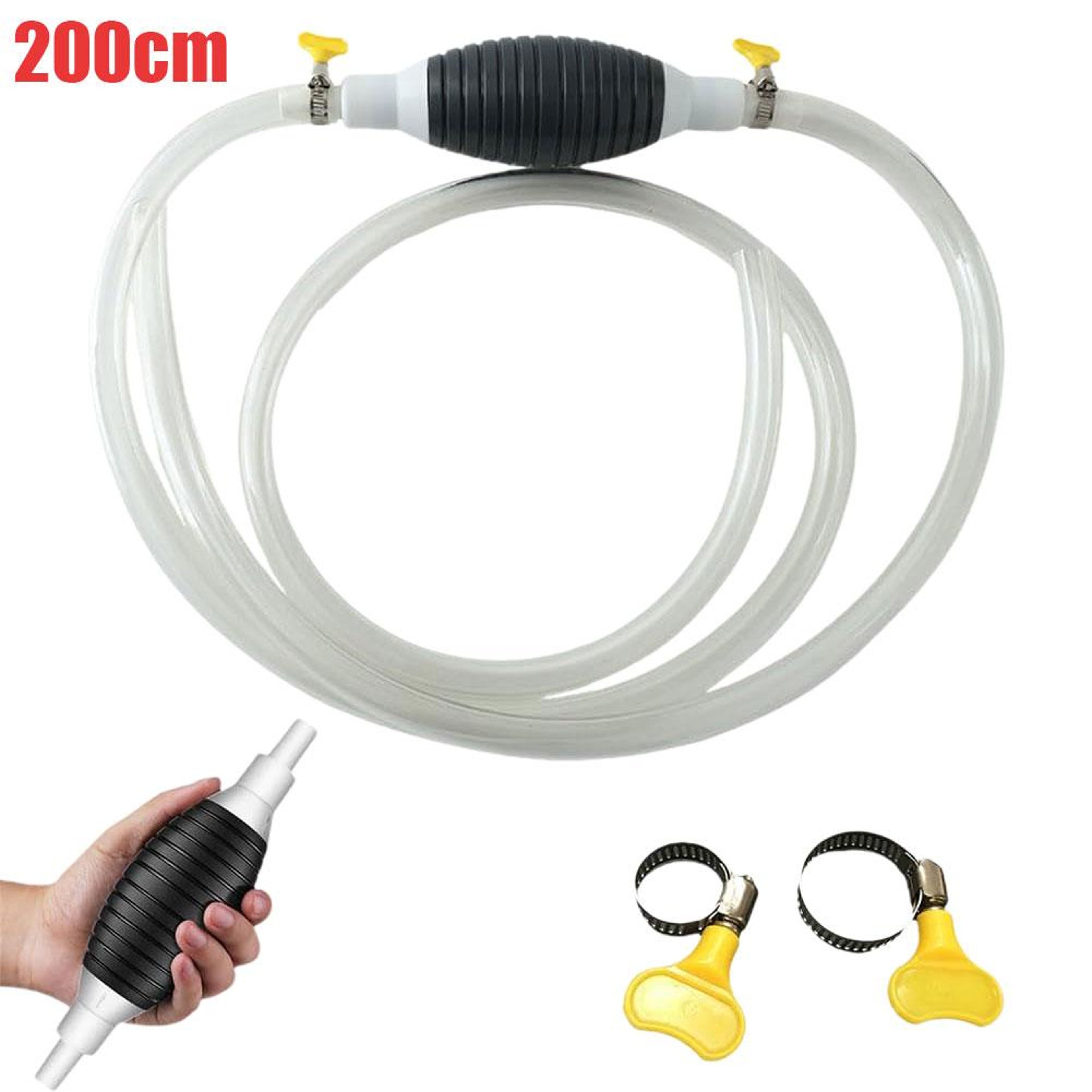 Portable Manual Fuel Transfer Pump With Hand Siphon For Petrol Diesel Oil And Liquid Transfer 7
