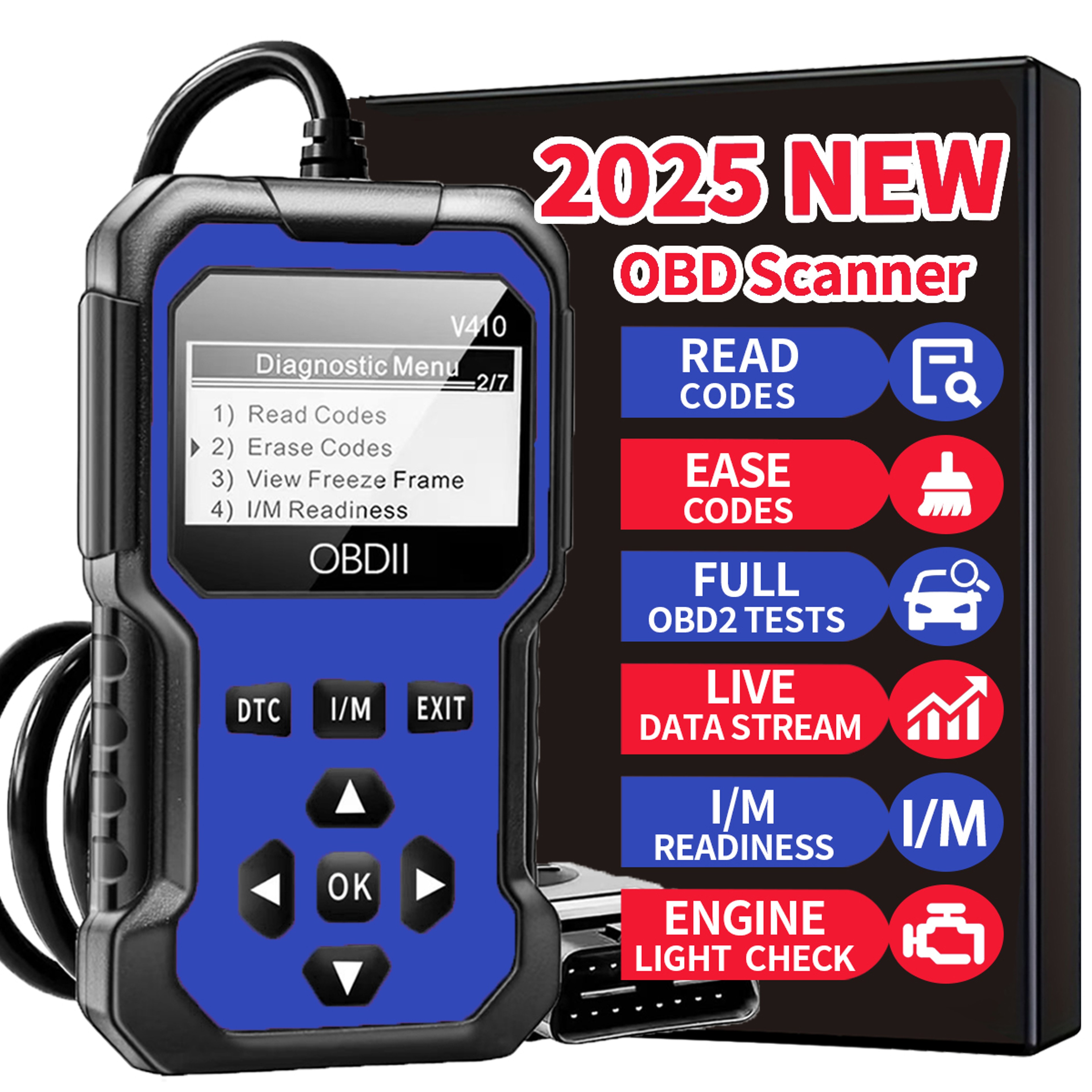 Car Diagnostic Scanner Engine Fault Code Reader for old and Newer Vehicles – view 8