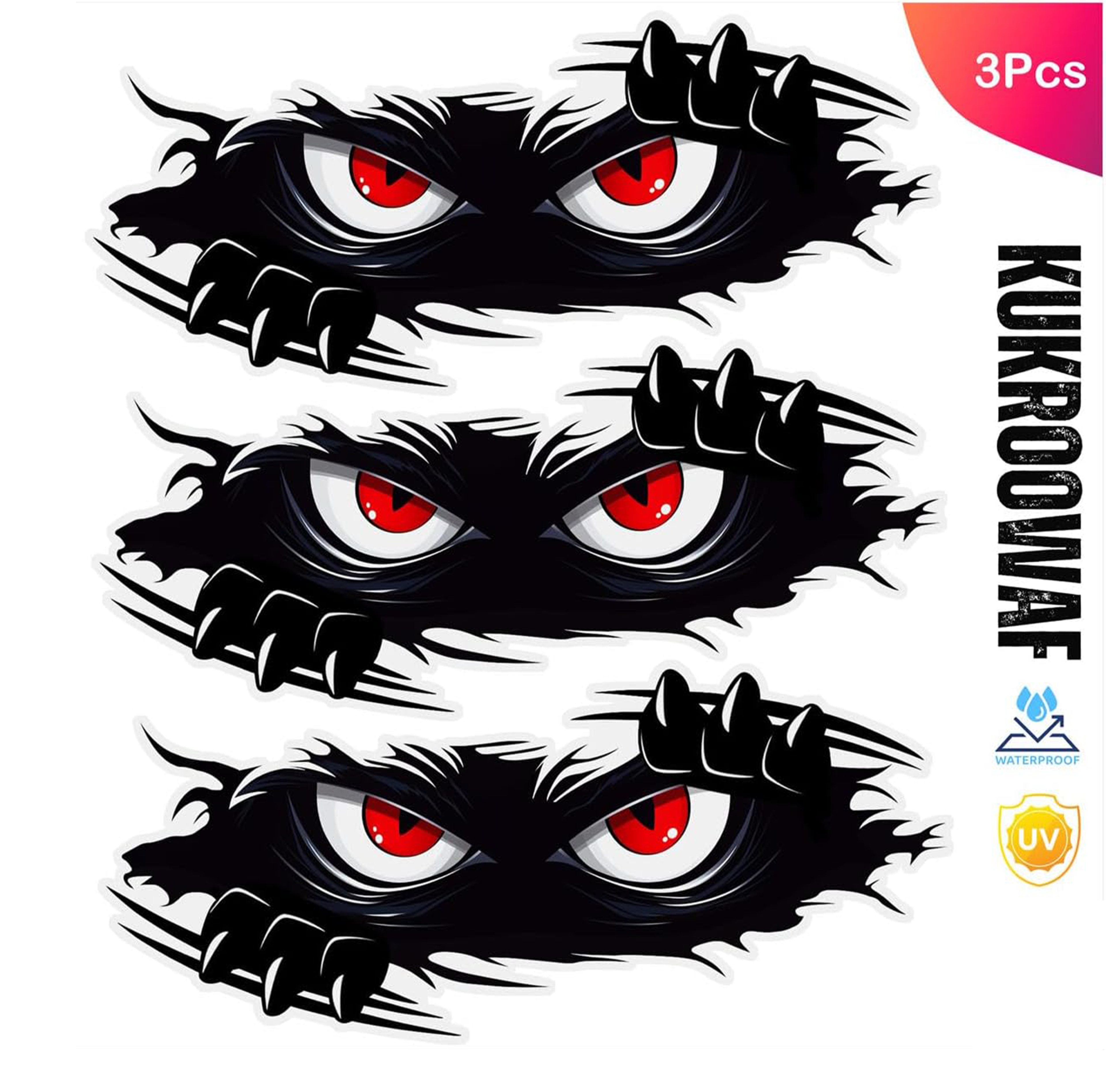 Funny Peeking Monster Car Stickers Waterproof Vinyl Decals 5