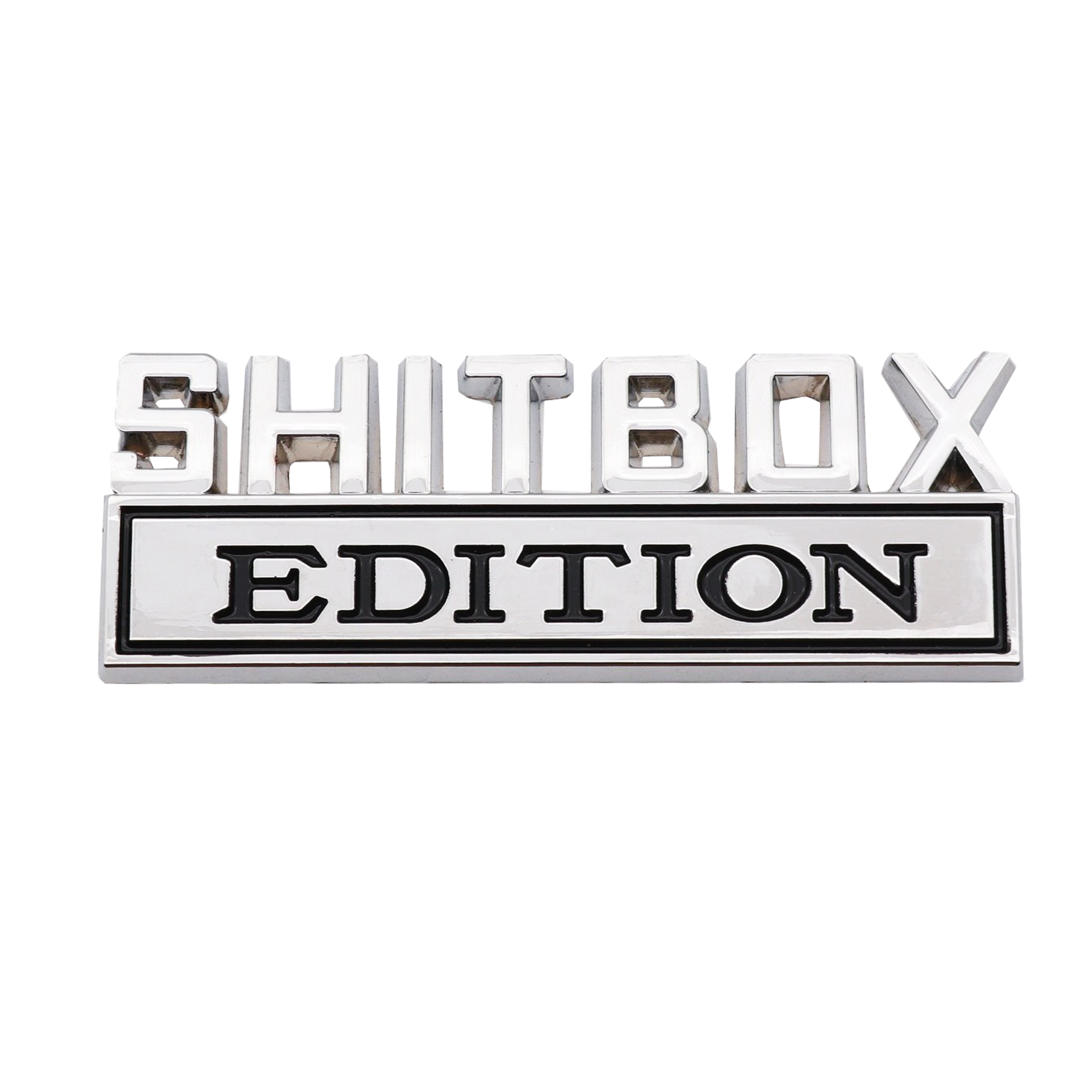 SHITBOX Edition Zinc Alloy Car Emblem Badge with Adhesive Backing – view 10