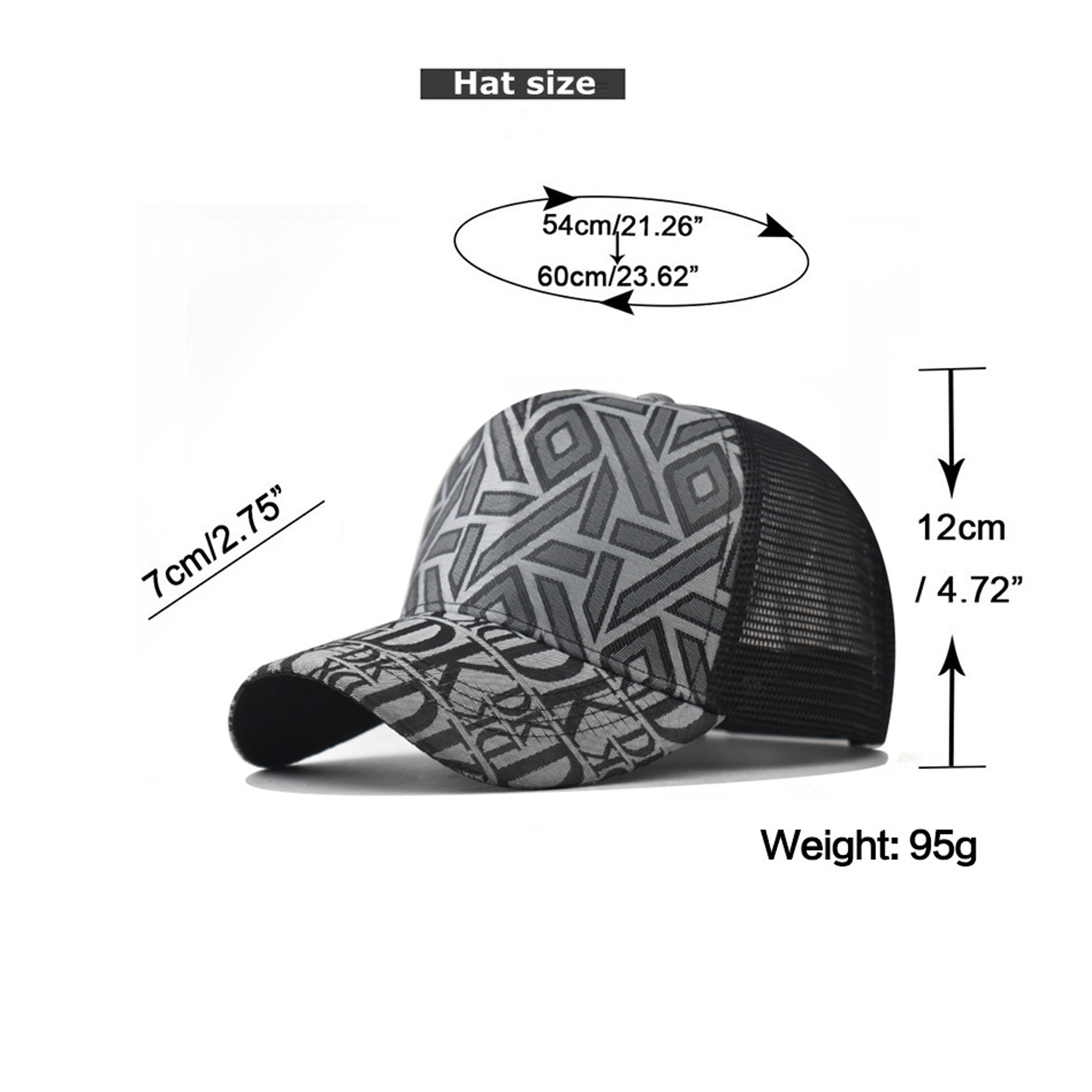 Plaid Mesh Baseball Cap Breathable Unisex Summer Sun Hat – view 4