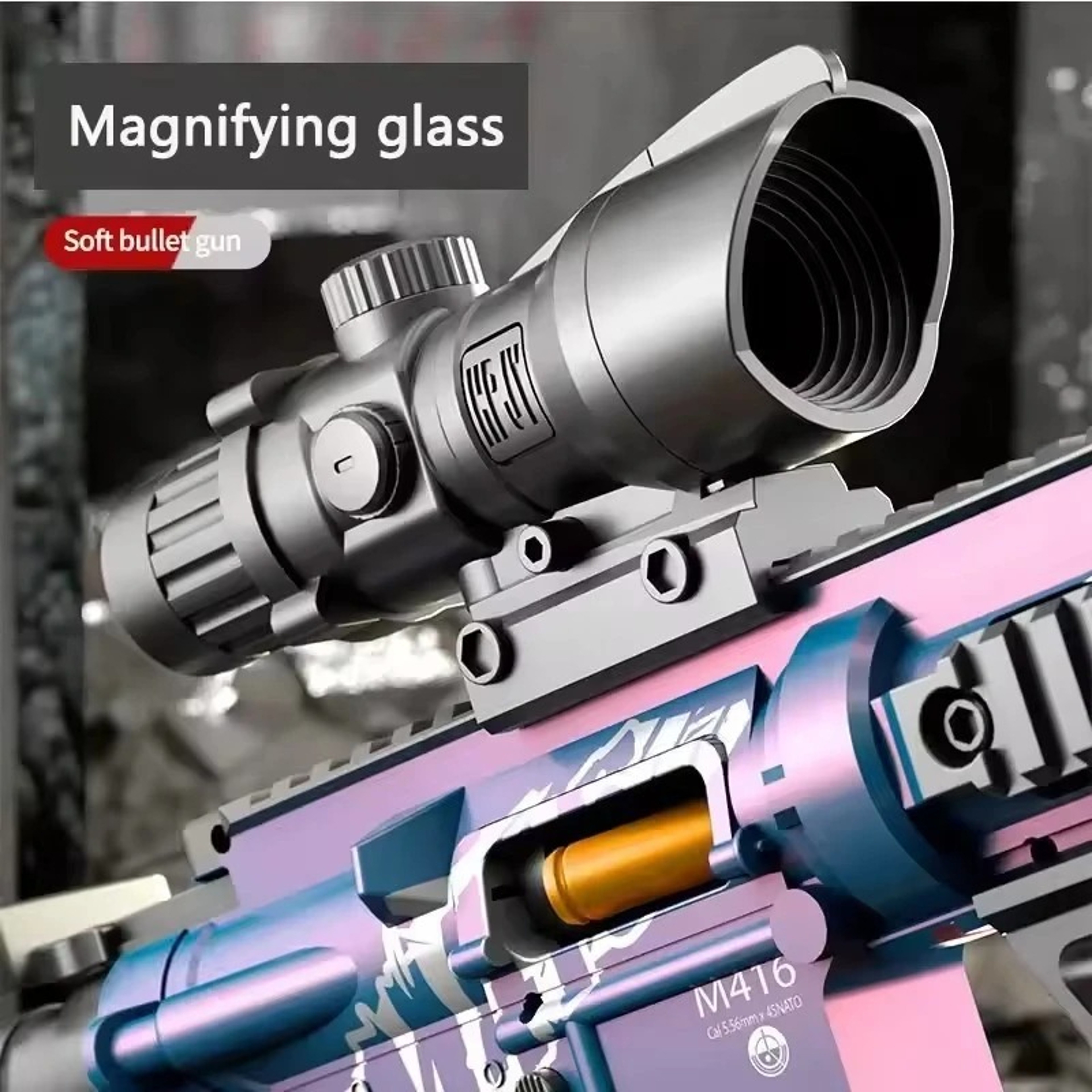 Shell Ejecting Soft Bullet Toy Rifle with Suction Cup Darts and Manual Loading – view 2