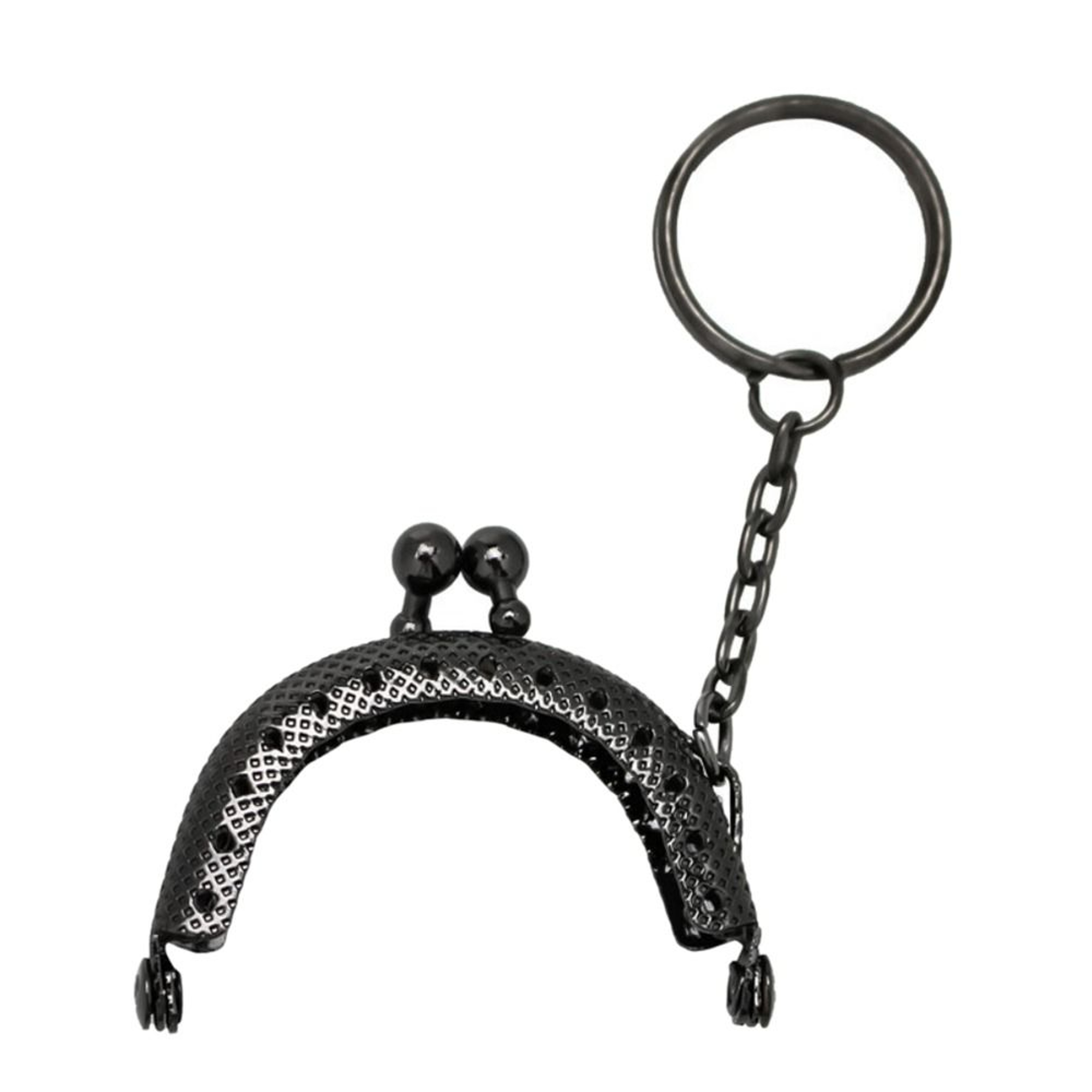 DIY Metal Coin Purse Frame with Kiss Clasp Keychain for Handmade Wallets – view 8