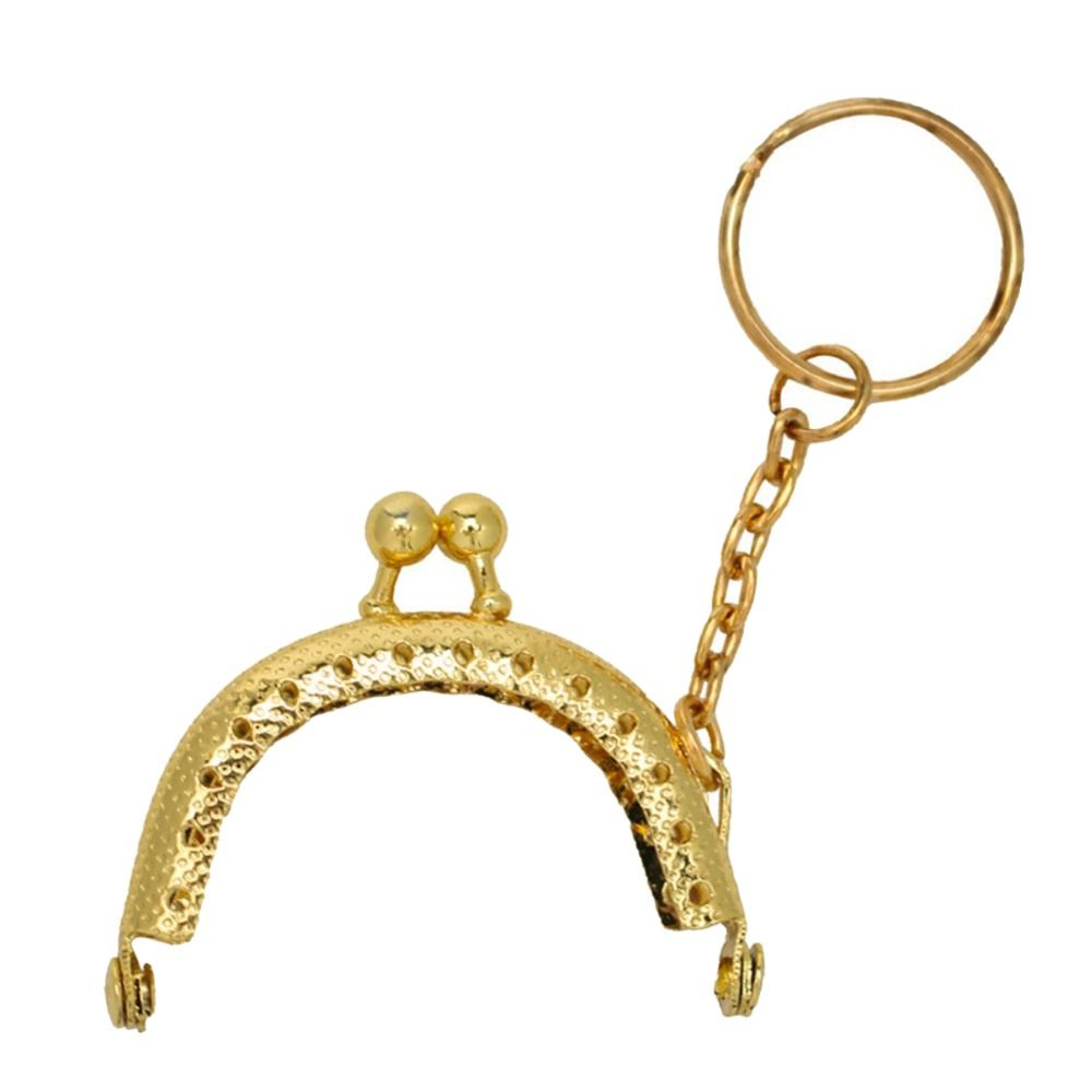 DIY Metal Coin Purse Frame with Kiss Clasp Keychain for Handmade Wallets – view 7