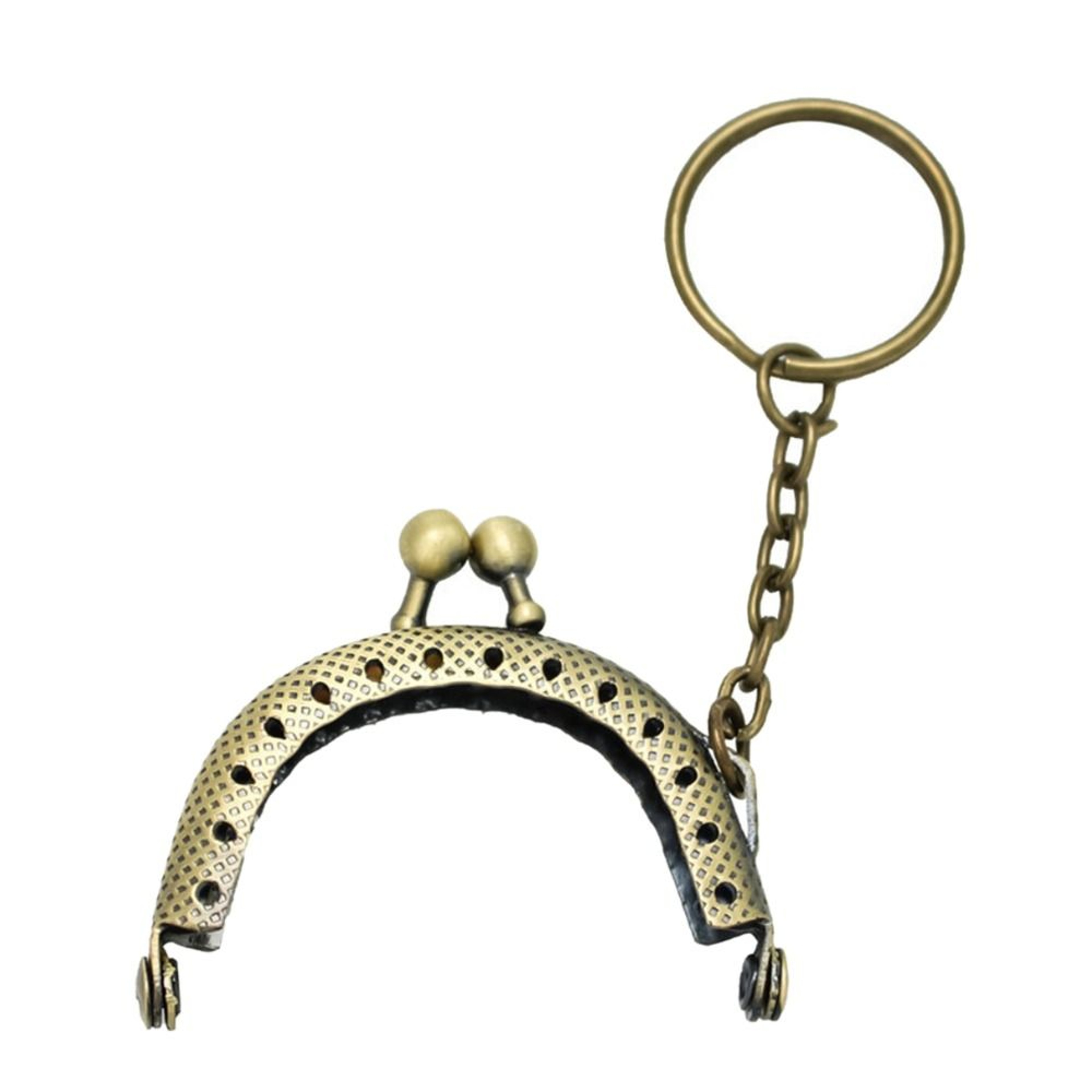 DIY Metal Coin Purse Frame with Kiss Clasp Keychain for Handmade Wallets – view 9