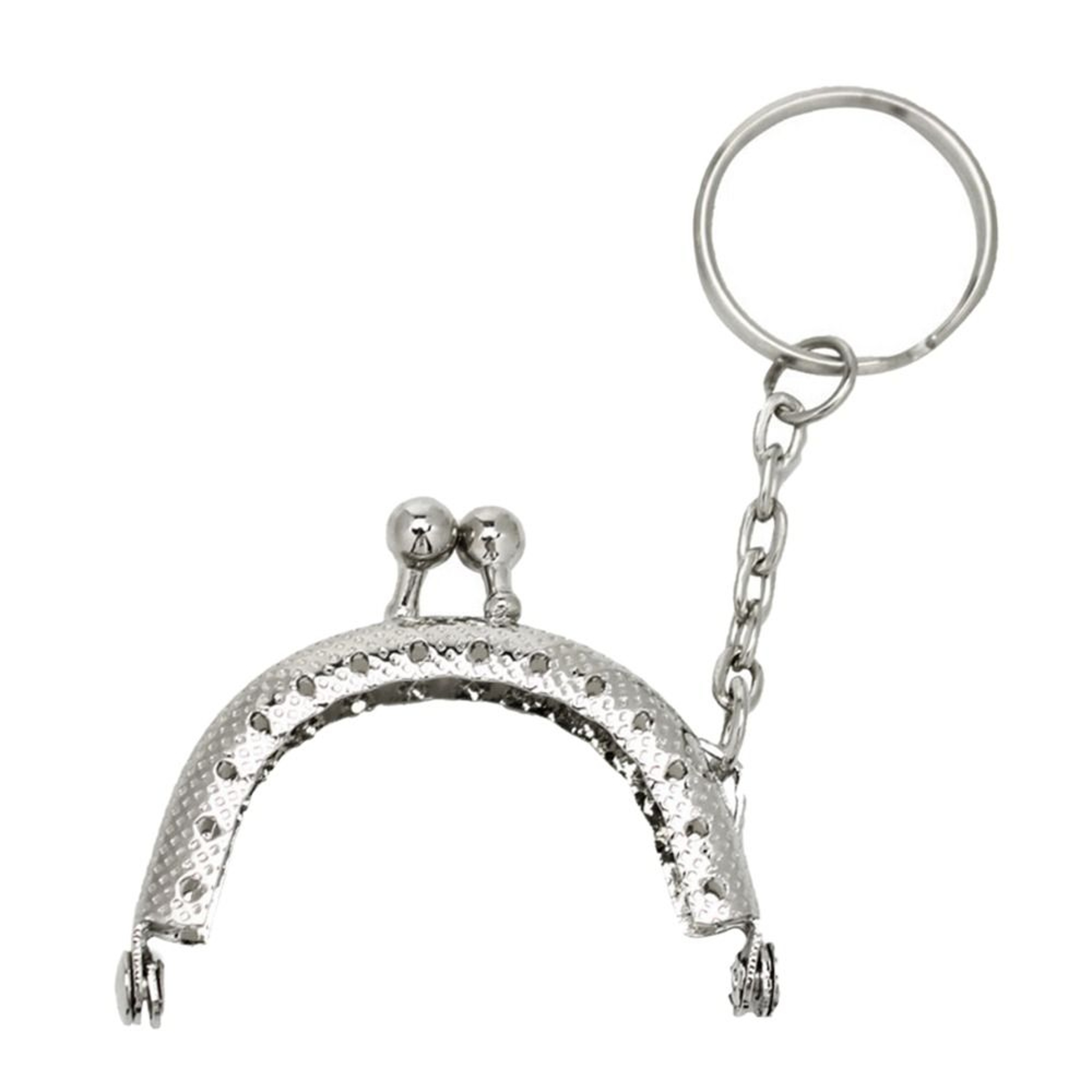 DIY Metal Coin Purse Frame with Kiss Clasp Keychain for Handmade Wallets – view 11