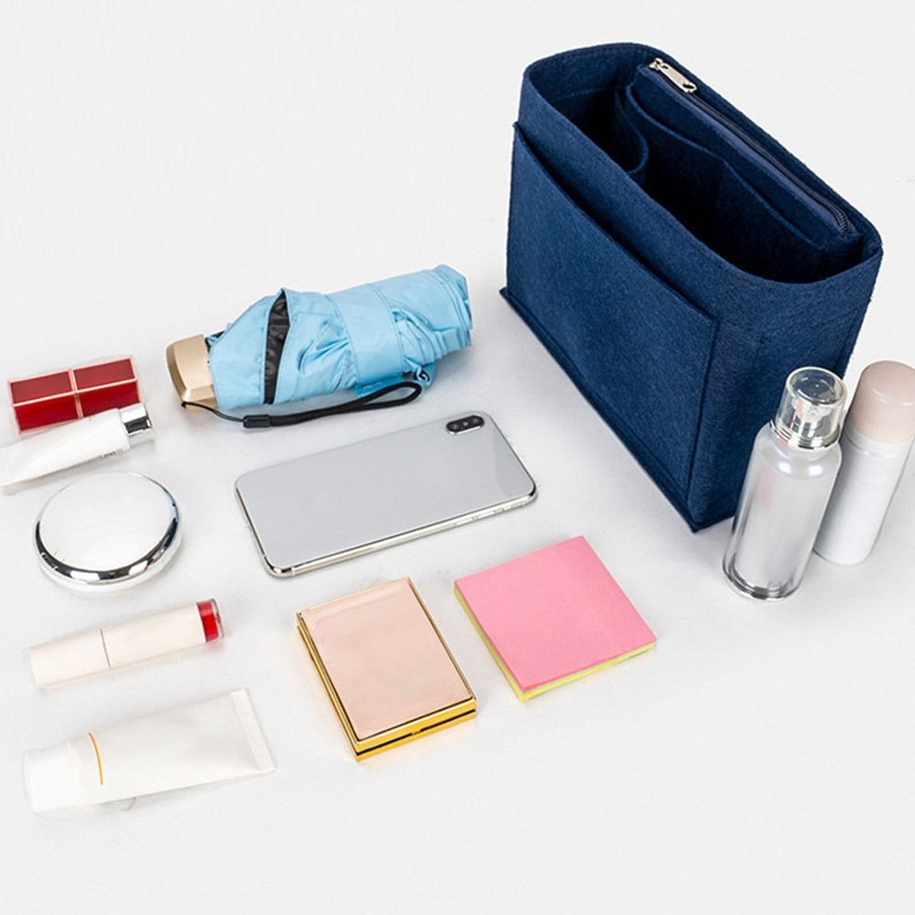 Felt Backpack Organizer Insert With Multi Pocket Purse Liner For Travel And Everyday Storage 3