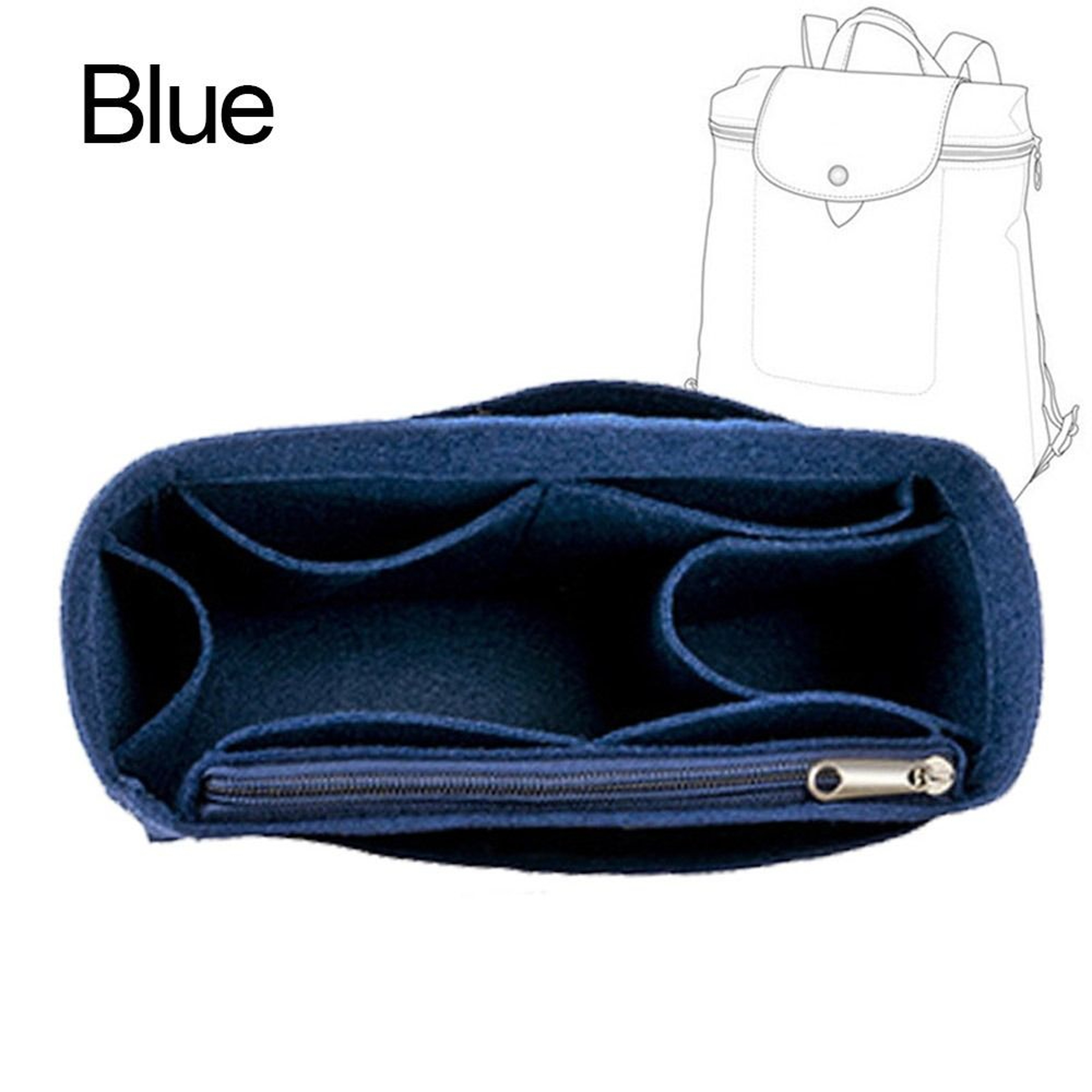 Felt Backpack Organizer Insert With Multi Pocket Purse Liner For Travel And Everyday Storage 7