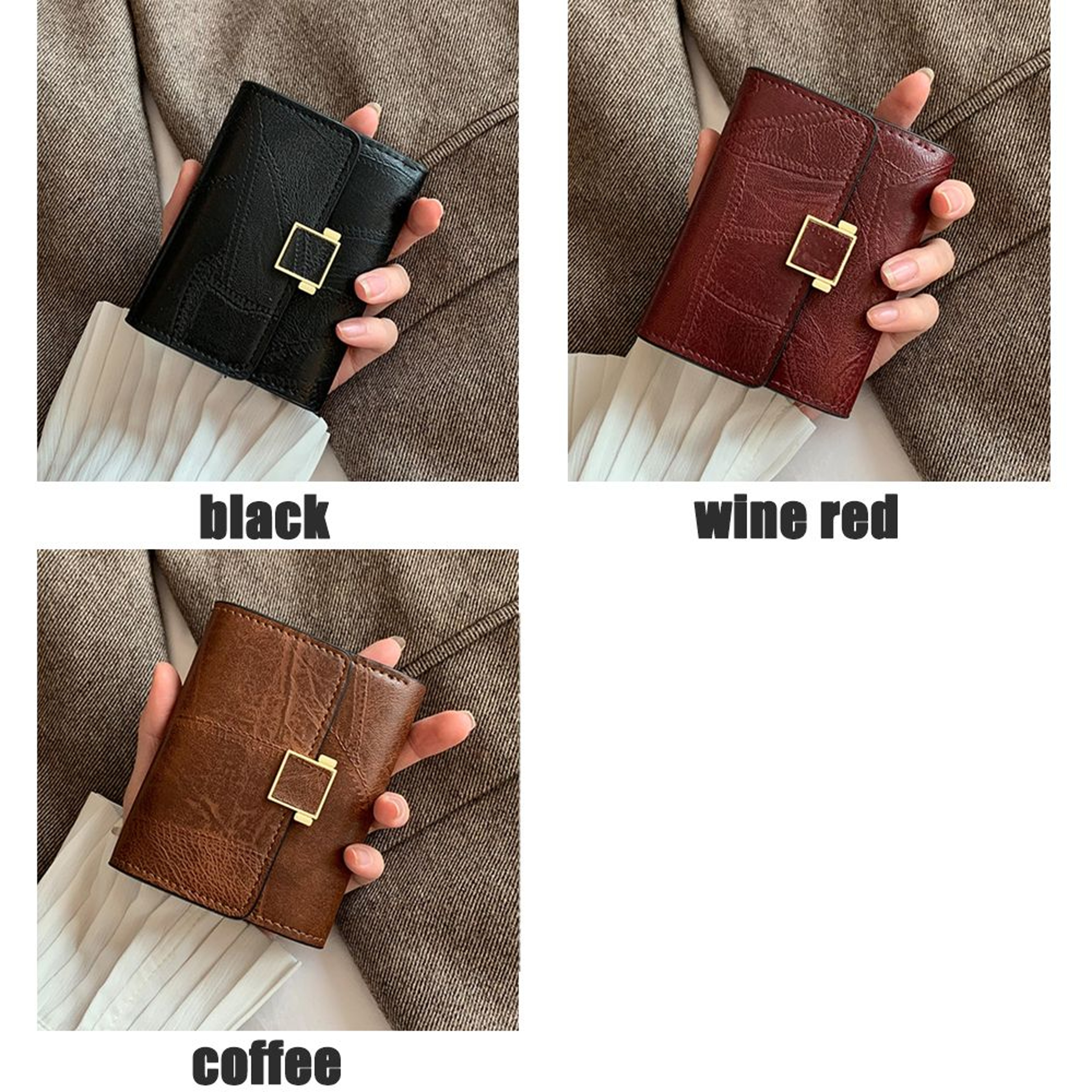 Vintage Small Wallet For Women Multi Card Holder Coin Purse 4