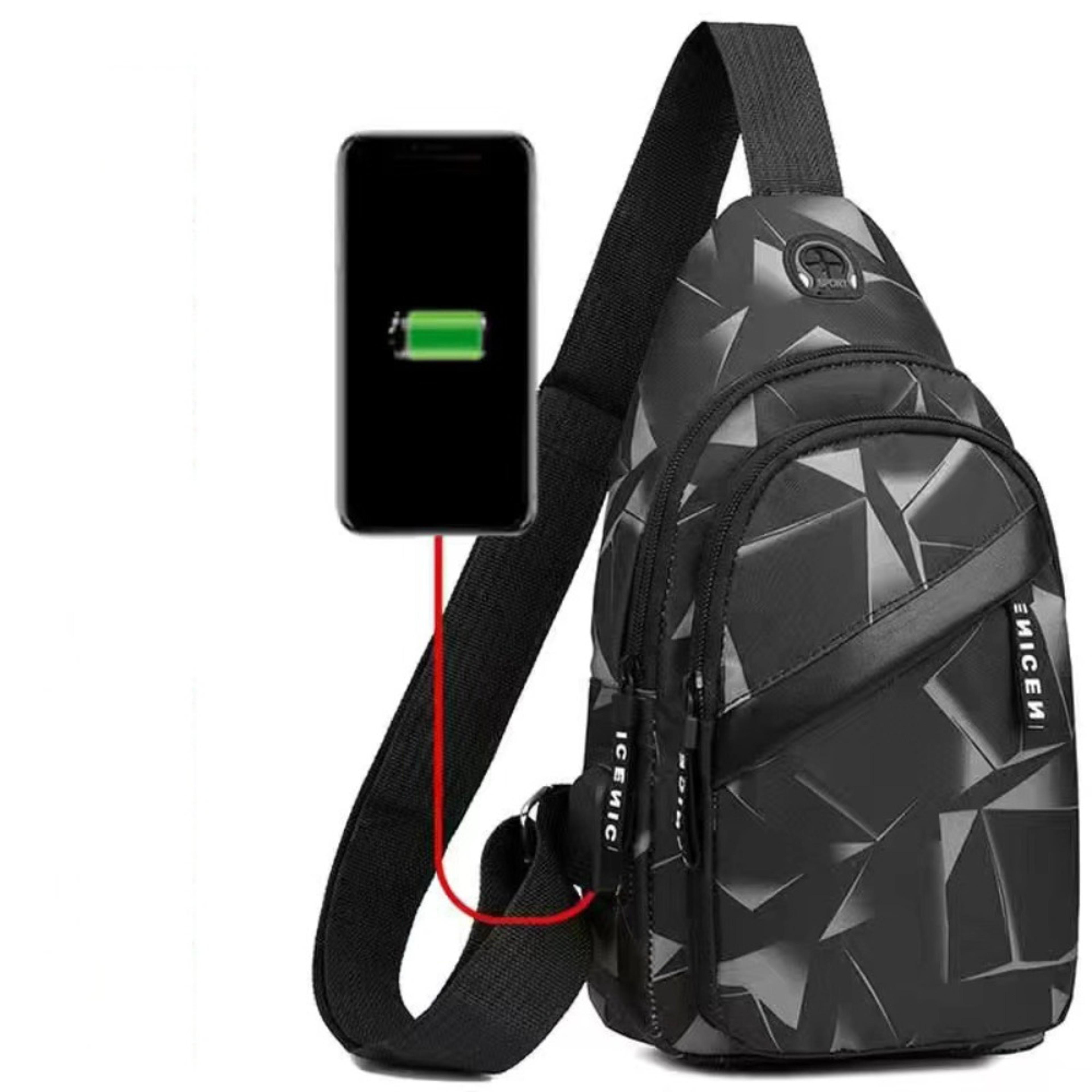 Men Oxford Cloth Large Capacity Sling Bag Crossbody Chest Bag for Travel – view 8