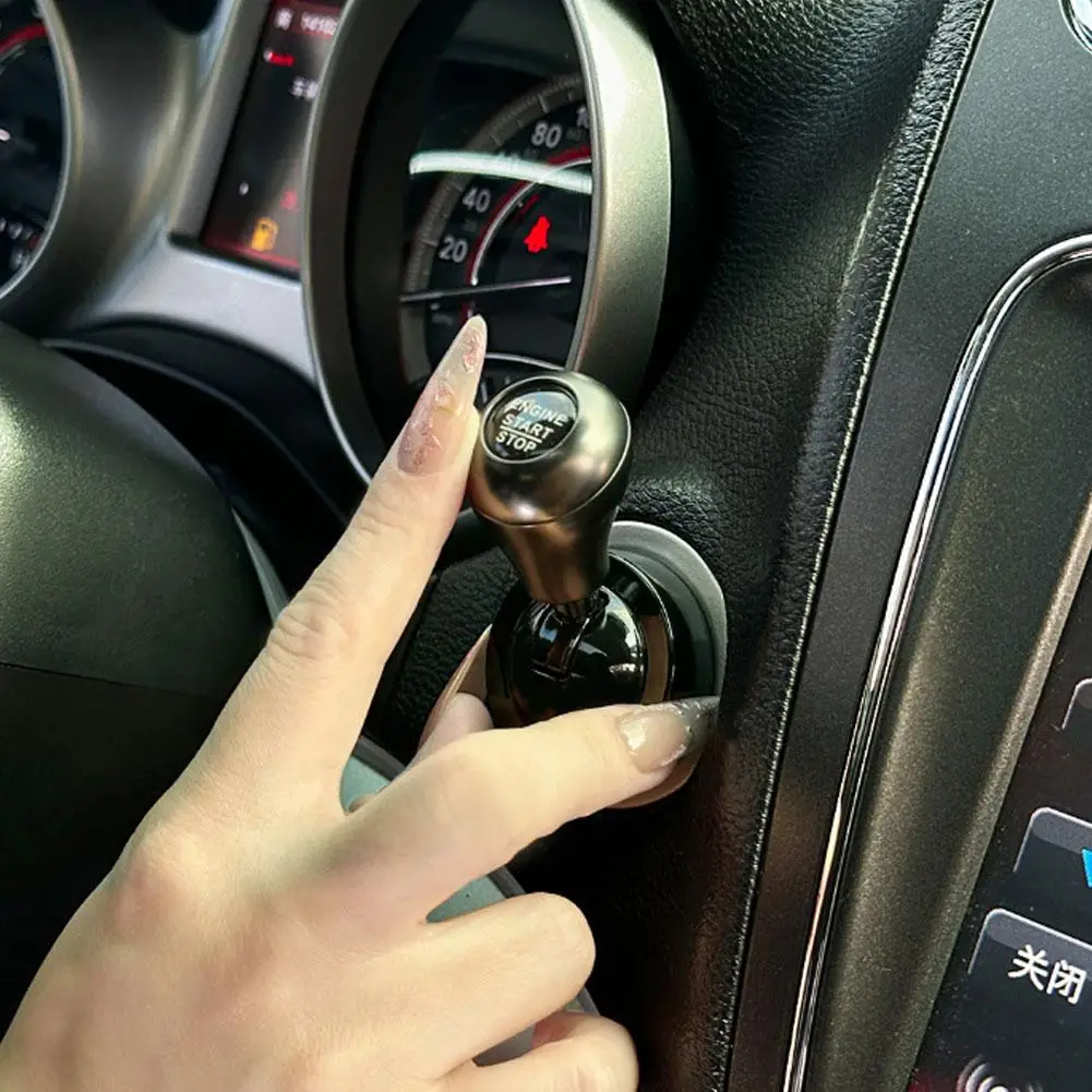 One Touch Car Push Start Button Rocker Lever Engine Start Stop Interior Accessory – view 9