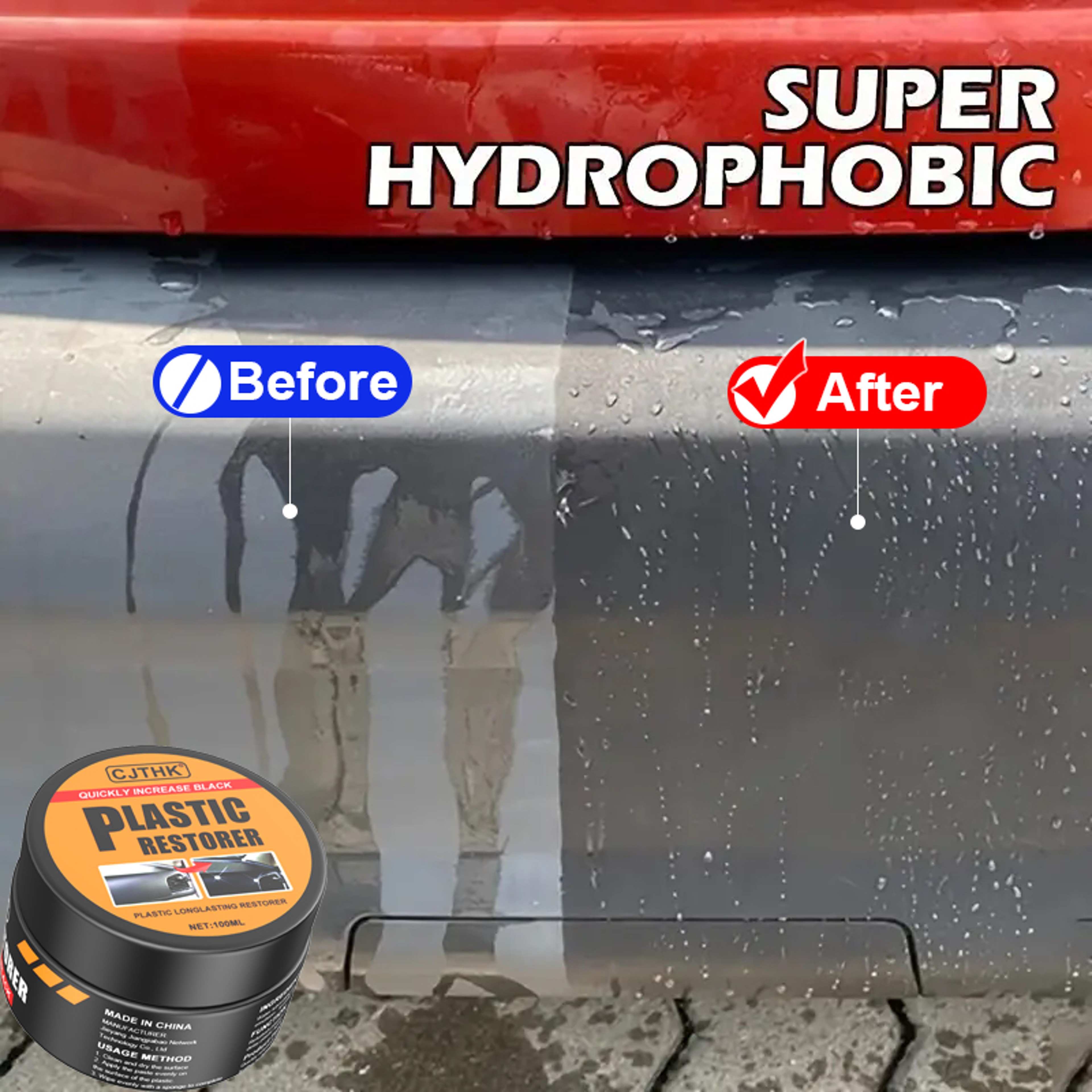 Car Plastic Restorer Back To Black Trim Renewal Wax Interior Panel Polish 4