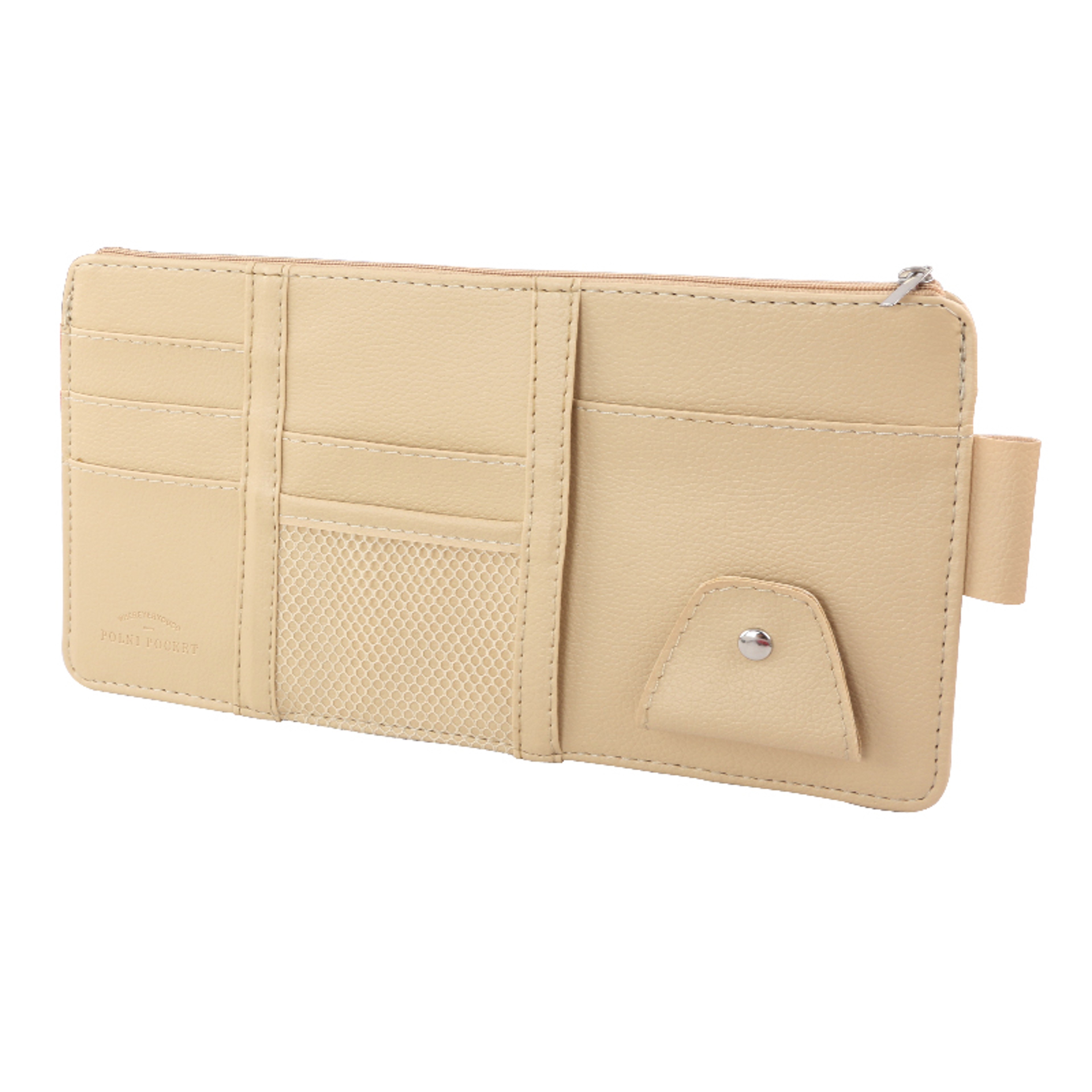 Car Sun Visor Organizer PU Leather Document Holder with Multi Pocket Storage – view 4
