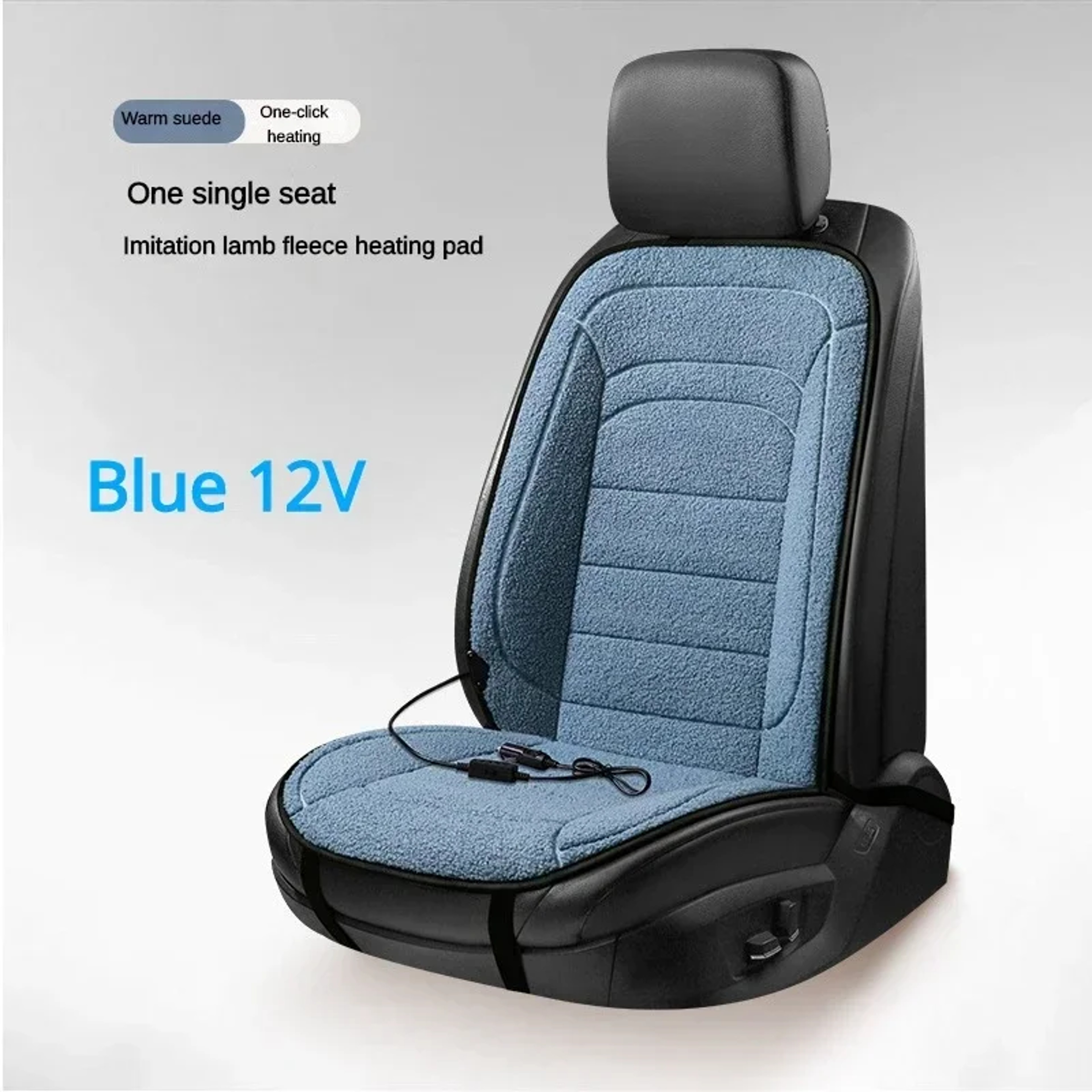 Heated Car Seat Cover Winter Seat Warmer Cushion for Back and Seat – view 8