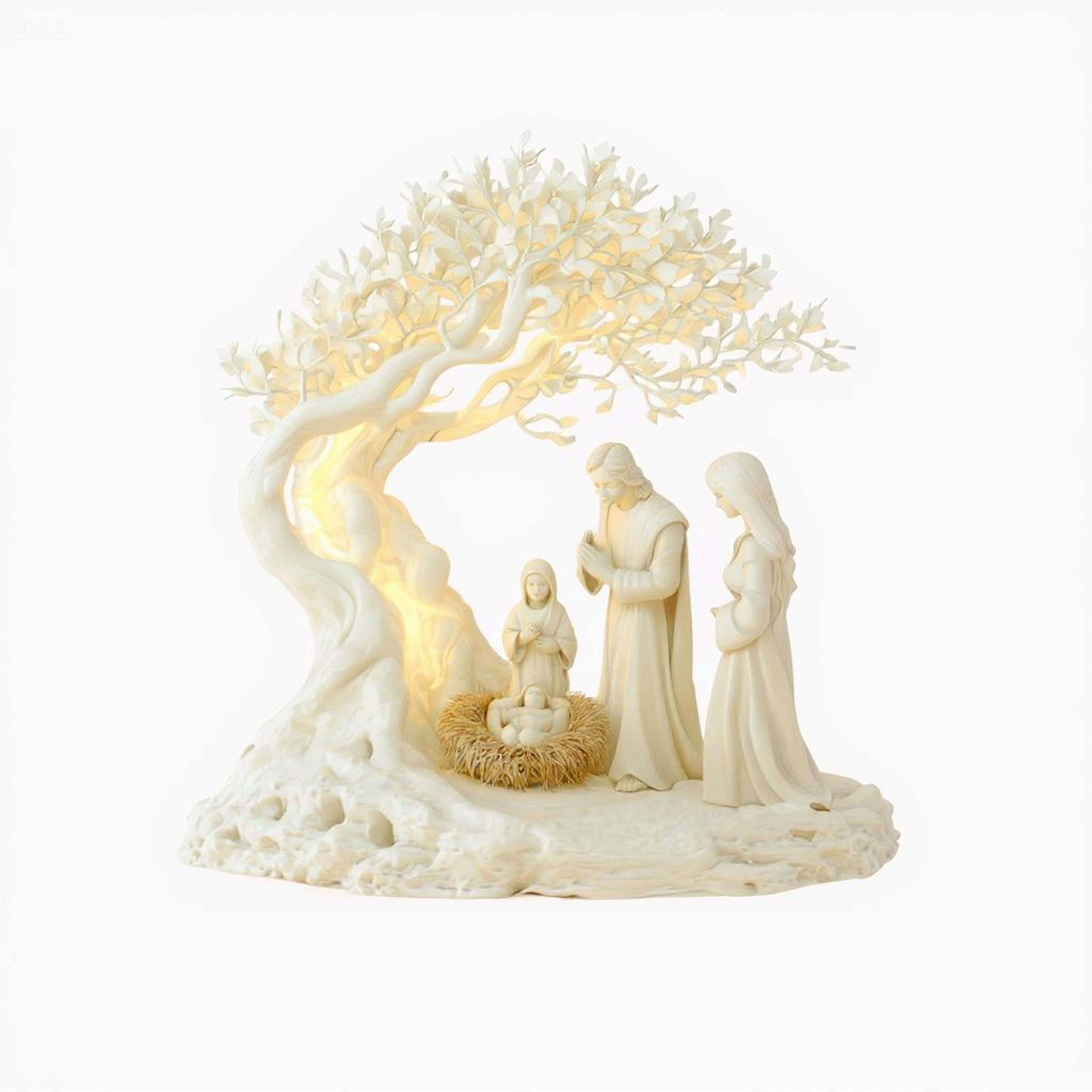 Nativity Scene Desktop Statue Christian Christmas Home Decor – view 2