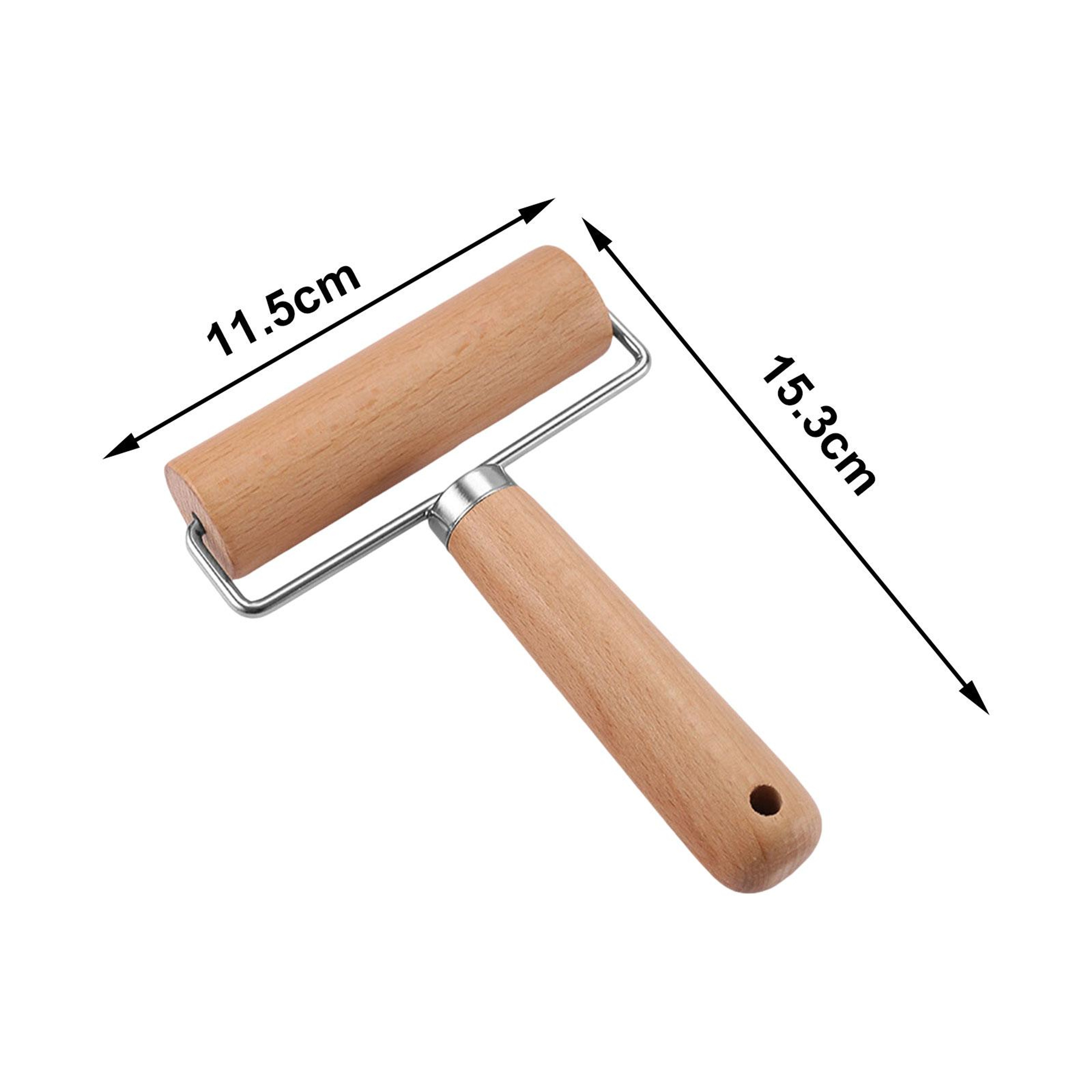 Wooden Rolling Pin with Handle for Dough Pastry Cookies and Fondant – view 6