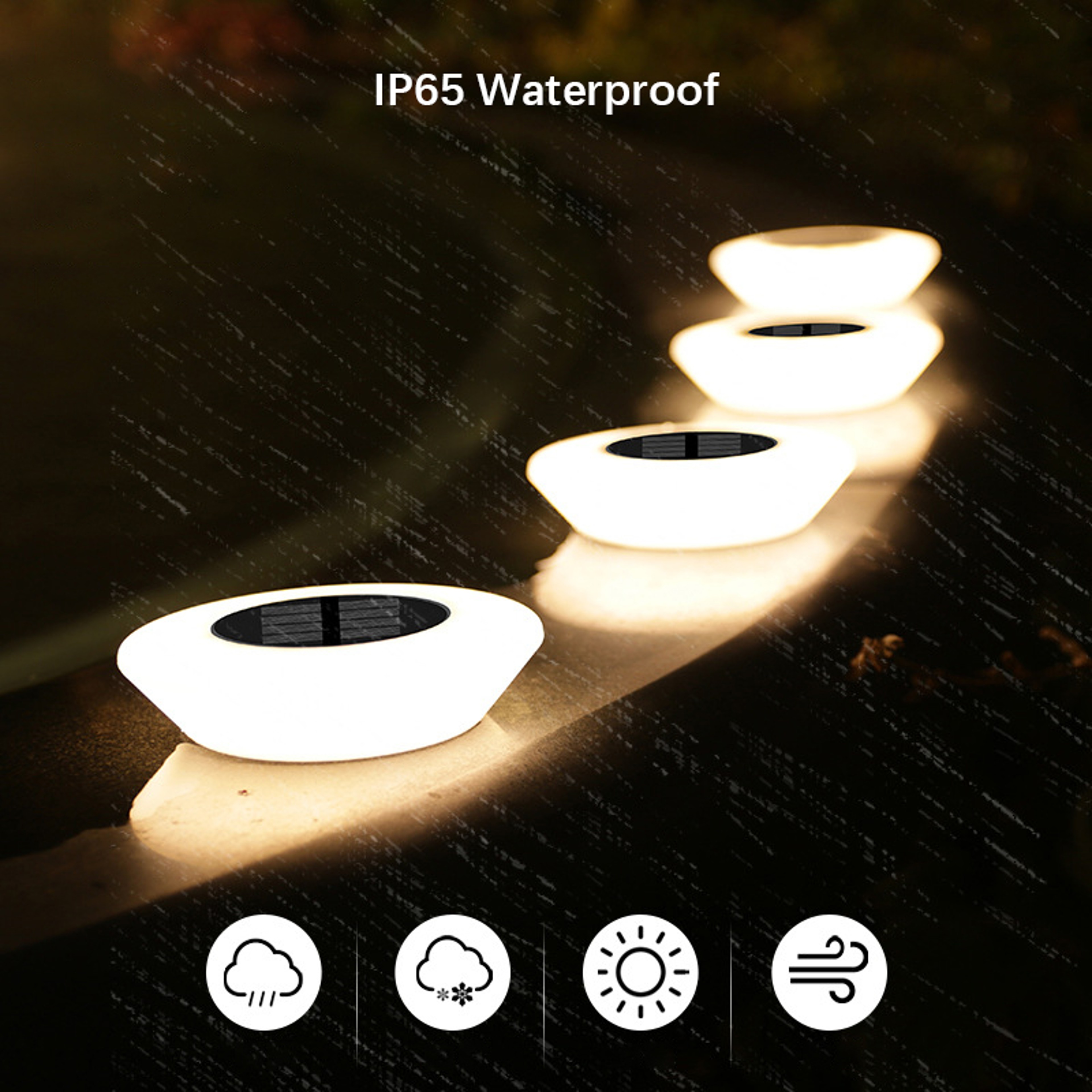 Solar Ground Lights Waterproof LED Garden Pathway Lawn Lamps – view 6