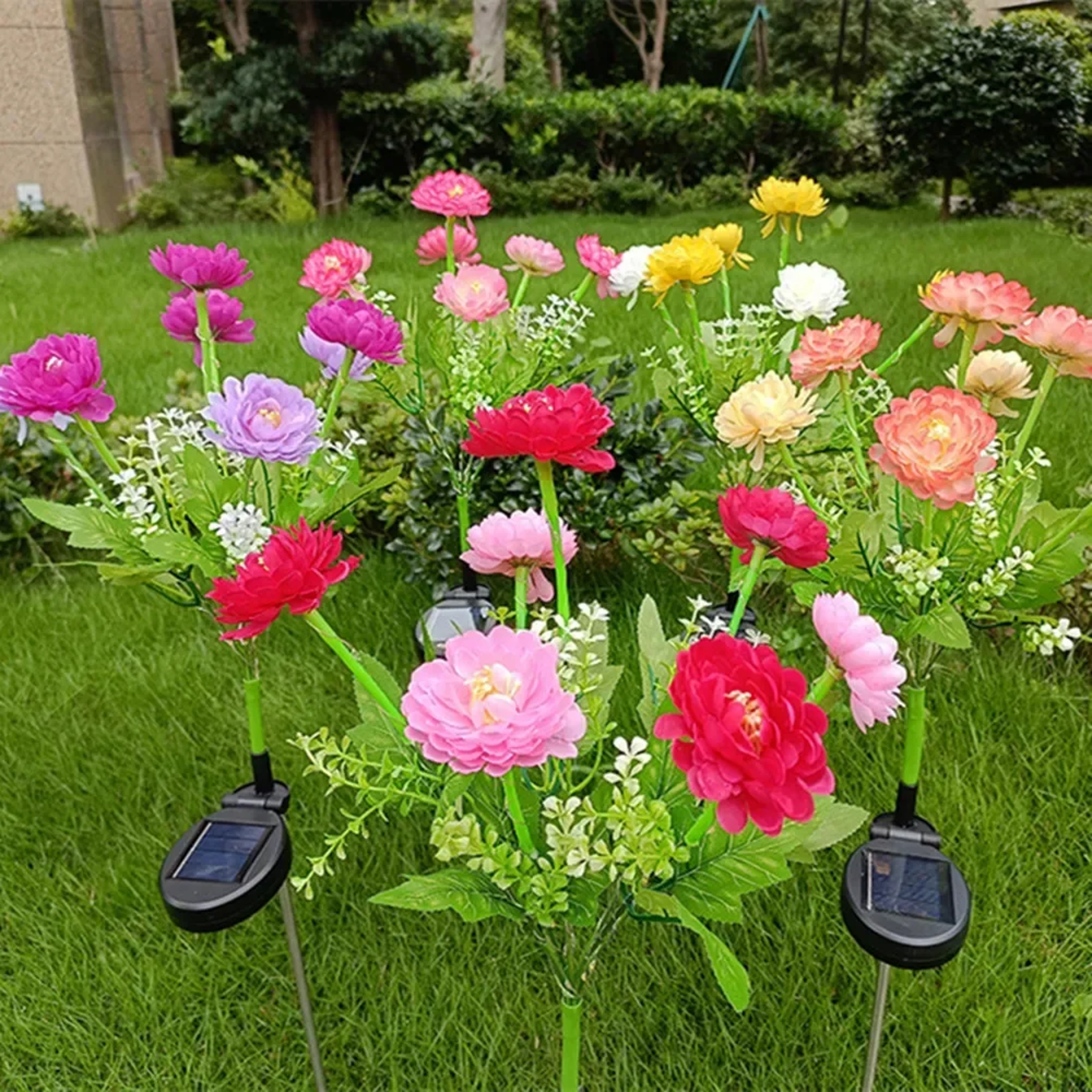 Solar Snow Lotus Flower Garden Light for Yard Patio and Lawn – view 5