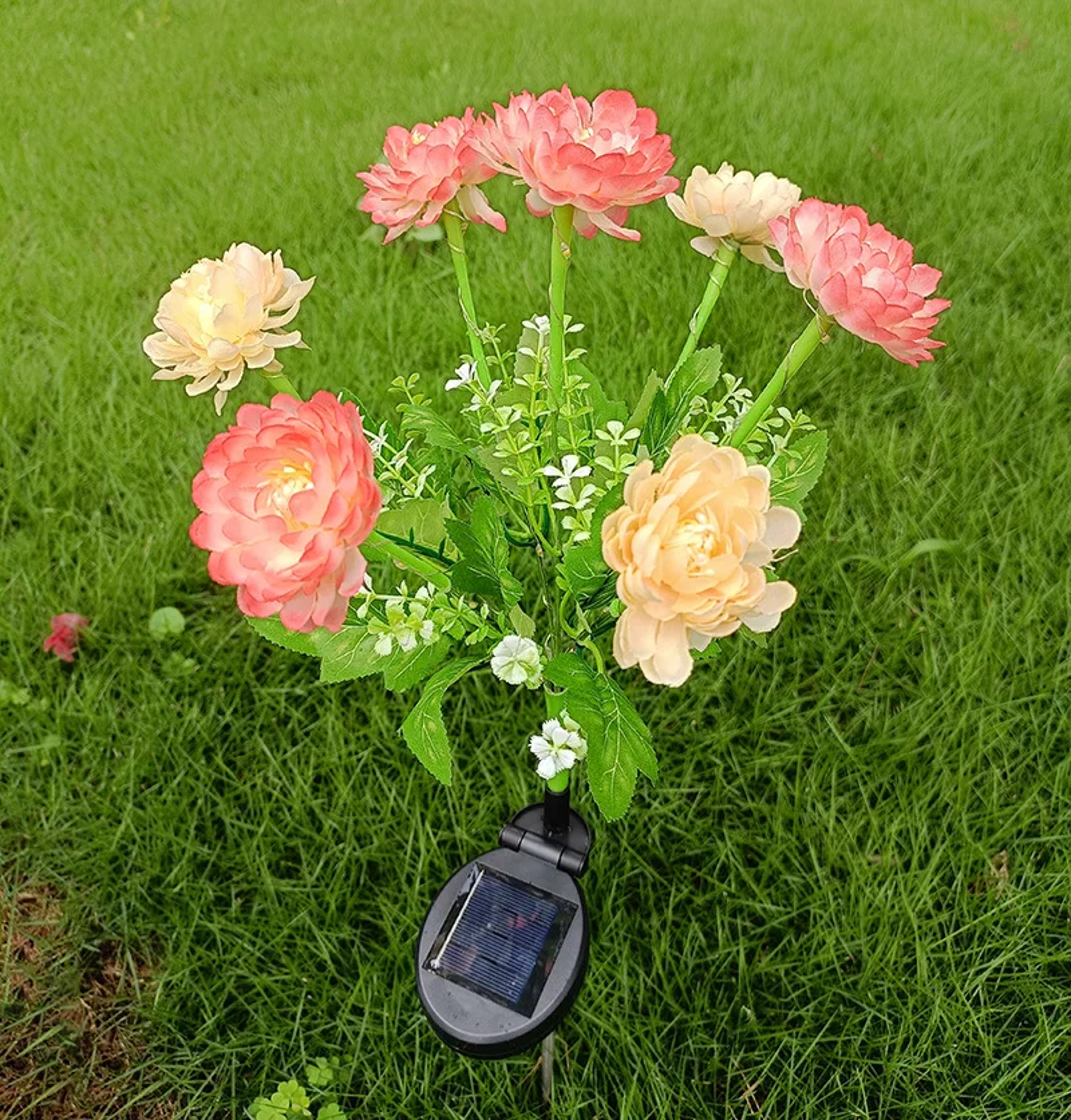 Solar Snow Lotus Flower Garden Light for Yard Patio and Lawn – view 4