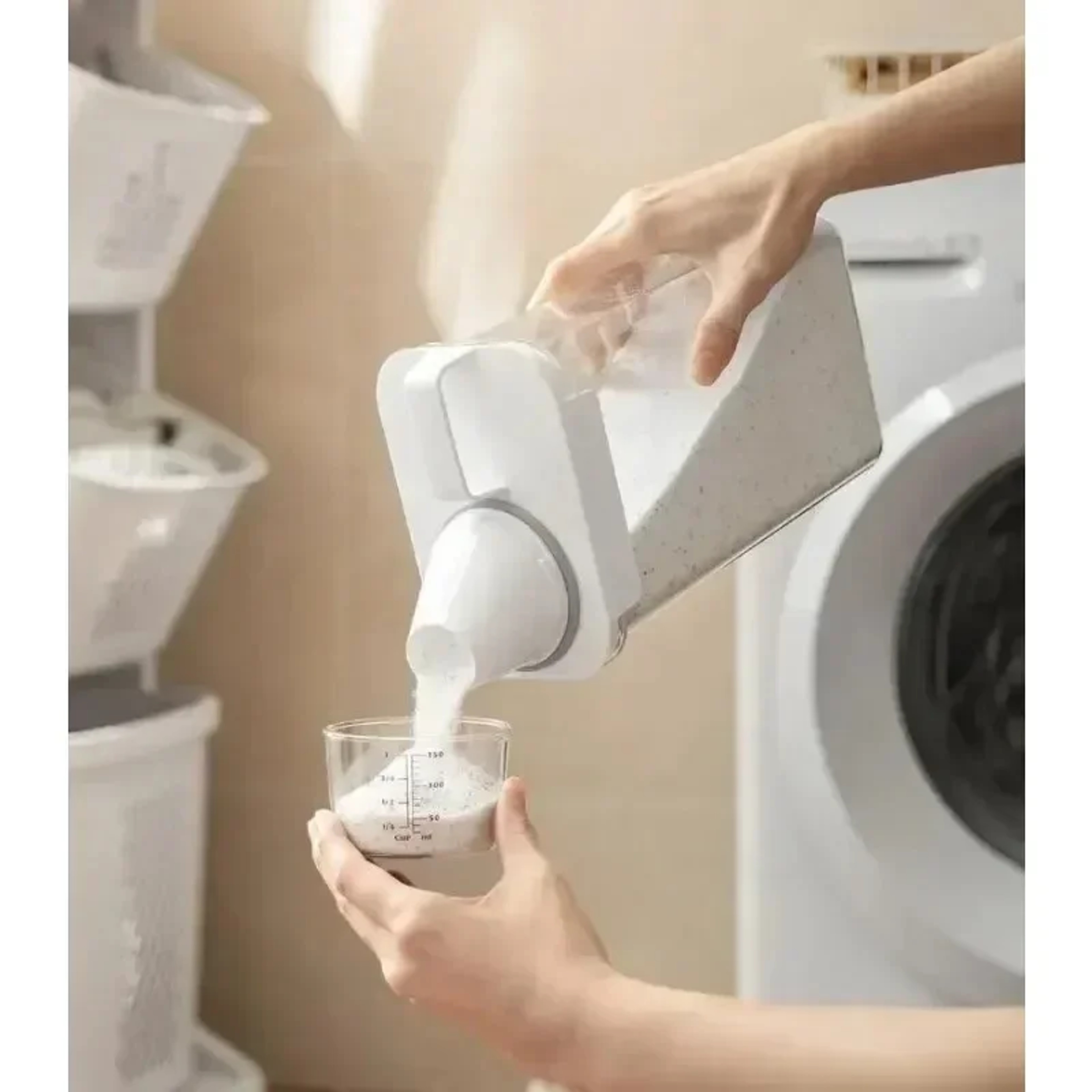 Airtight Laundry Detergent Storage Box Clear Washing Powder Dispenser Container 2