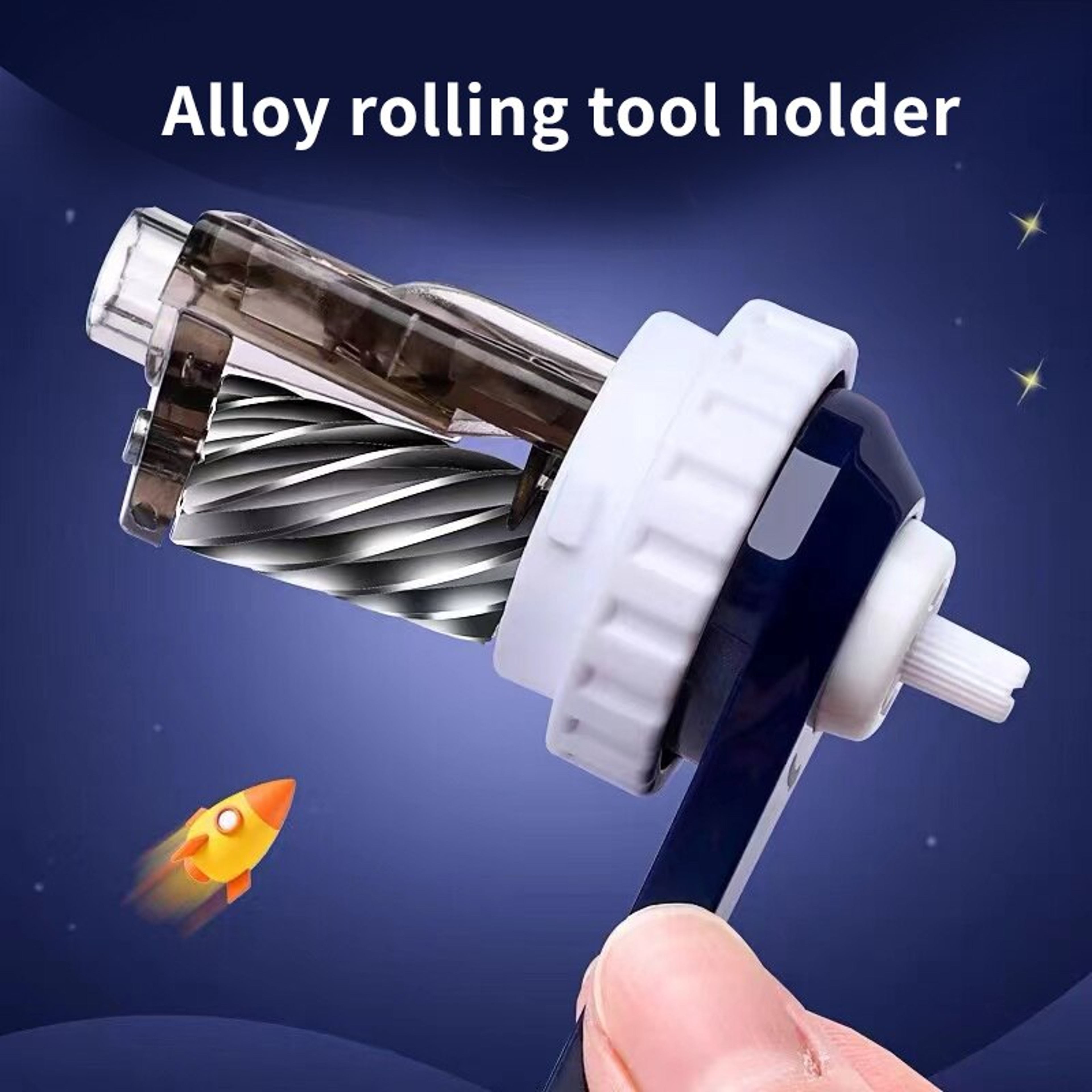 Astronaut Hand Crank Pencil Sharpener for Kids with Shavings Container – view 5