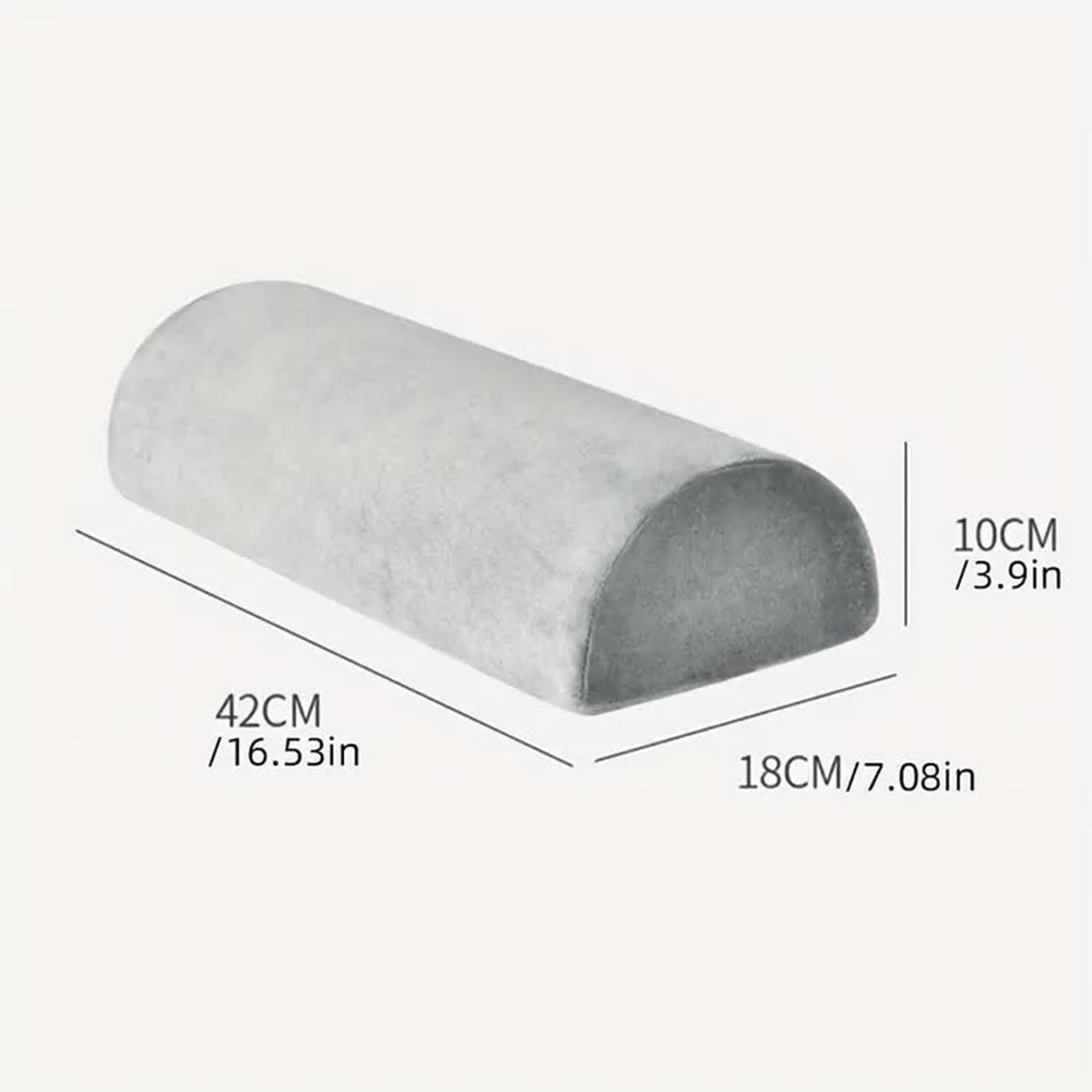 Half Moon Memory Foam Bolster Pillow For Knee Leg And Lumbar Support 3