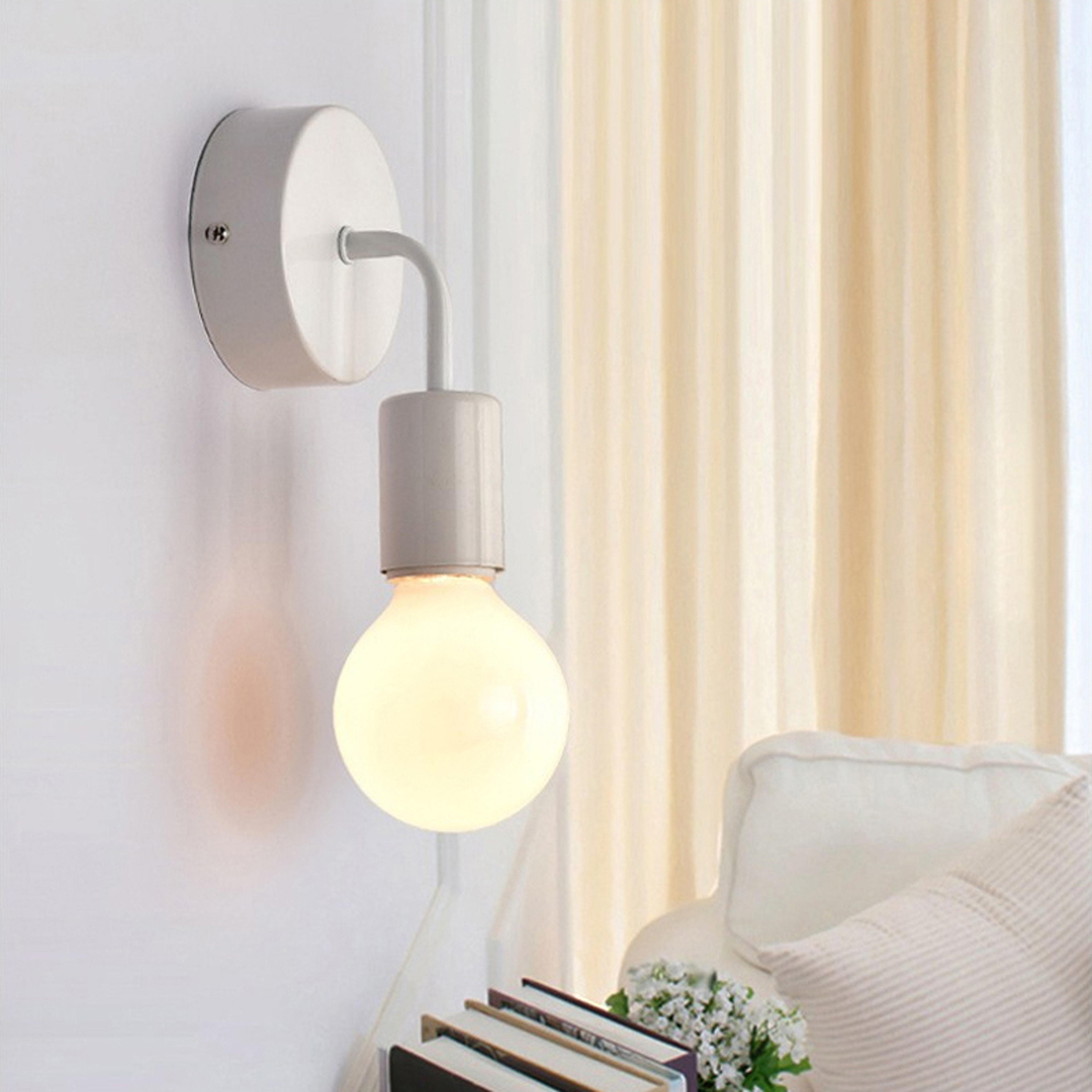 Modern Black Wall Sconce Industrial Wall Light for Bedroom and Indoor Decor – view 5