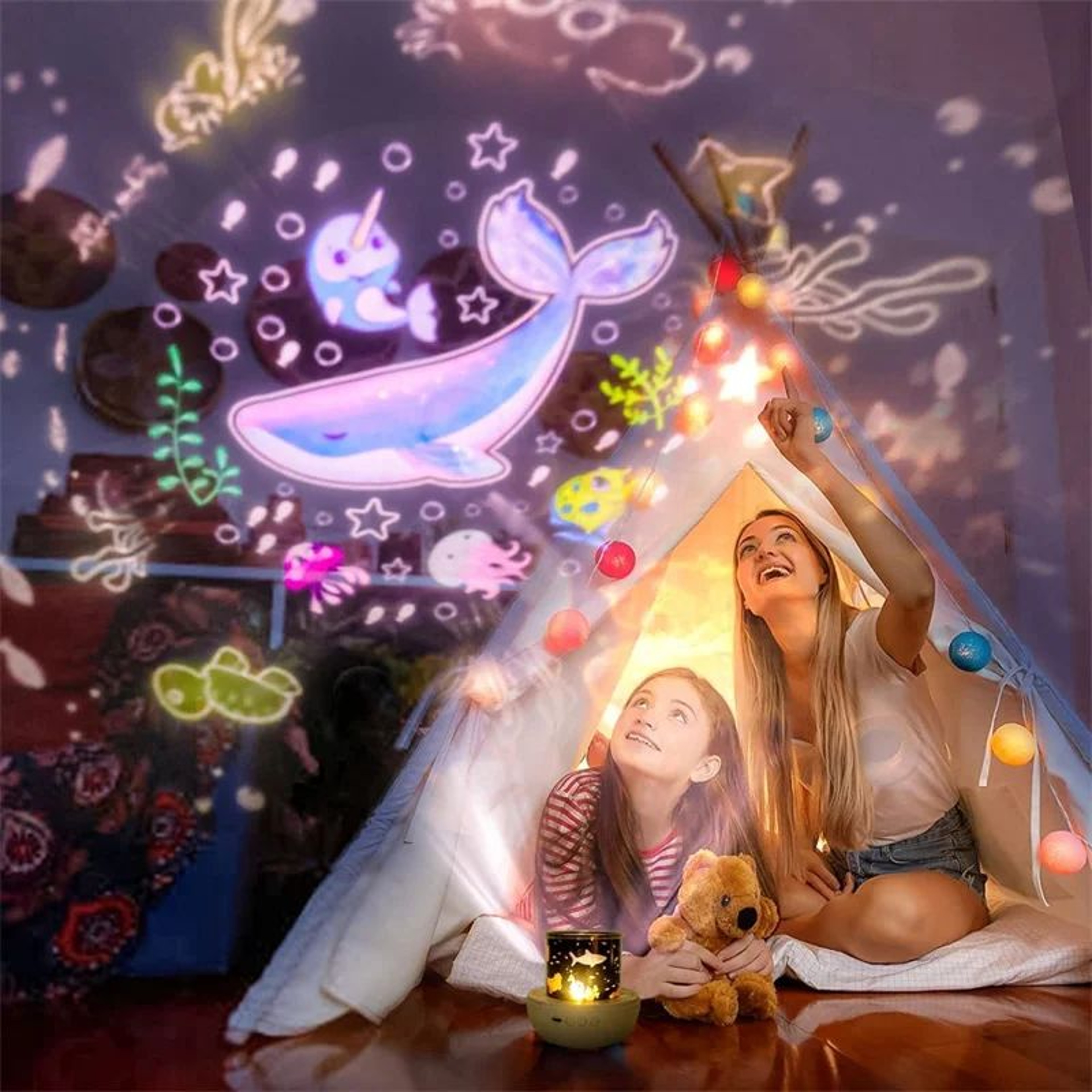 Ocean Star Projector Night Light for Kids with Ceiling Rotation – view 4