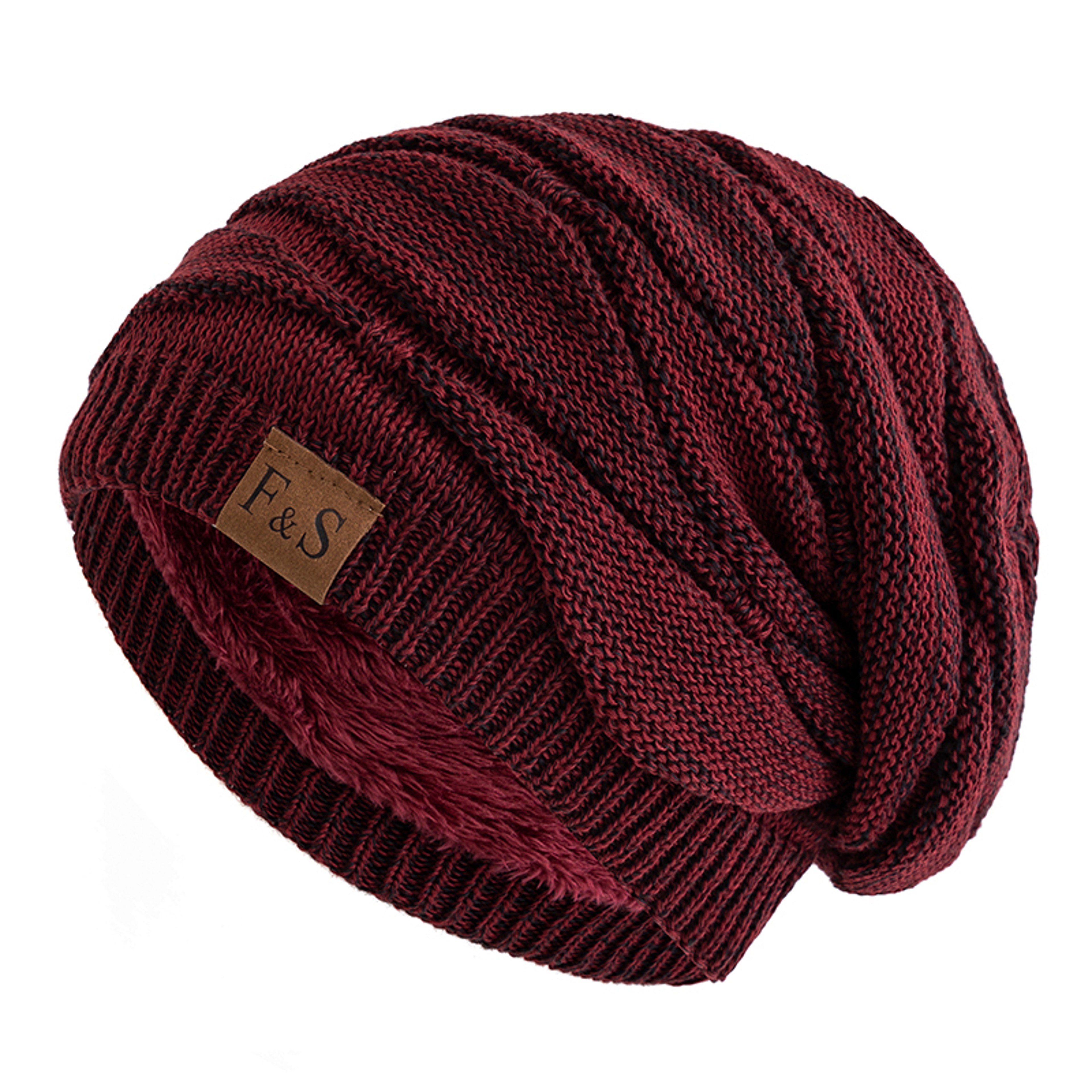 Warm Fleece Lined Slouchy Beanie Unisex Knitted Winter Hat – view 7